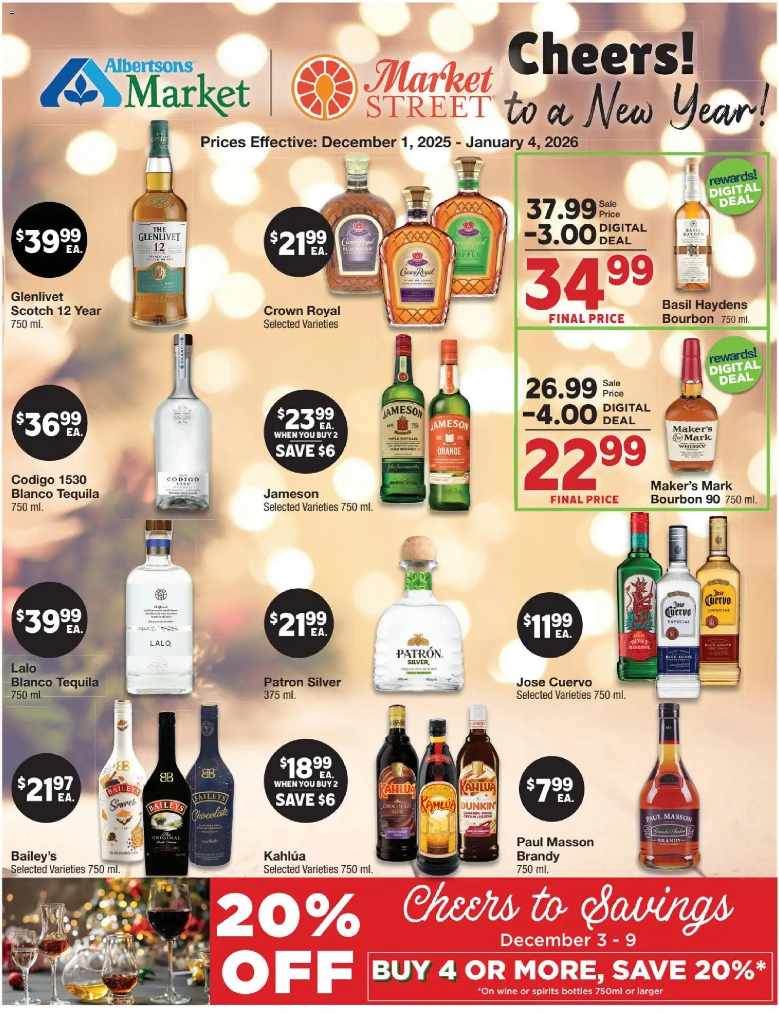 United Supermarkets Alcohol Flyer - page 1- valid from 12/01/2025