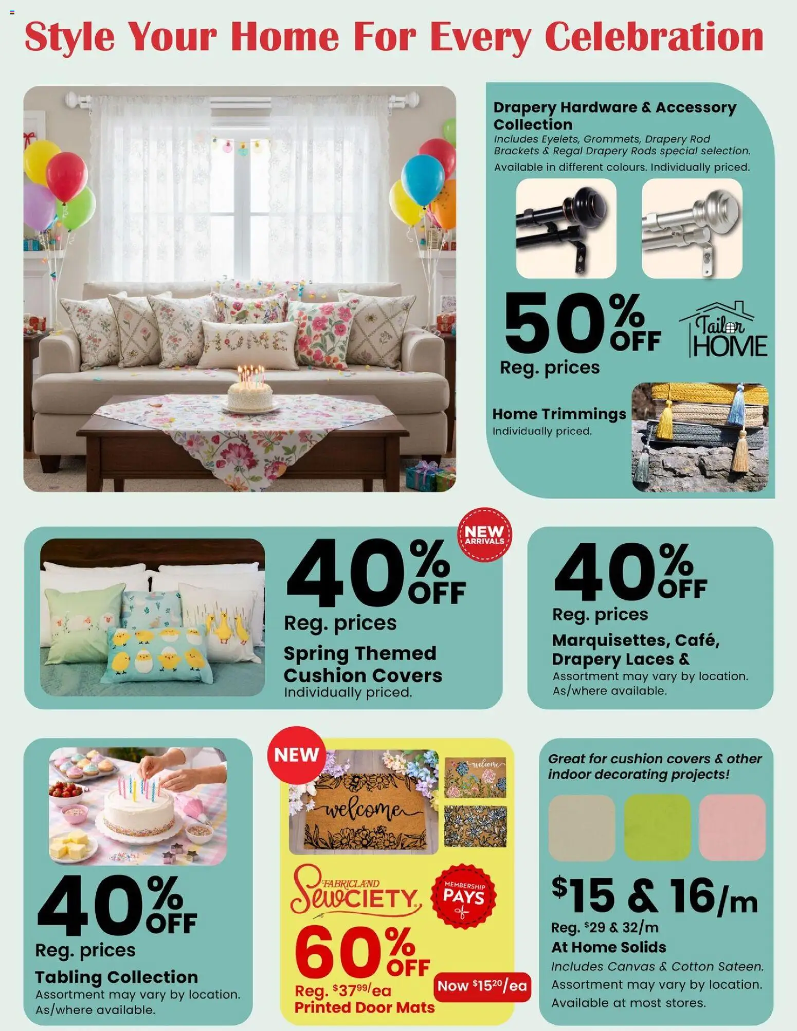 Fabricland weekly flyer / circulaire - page 8- valid from Apr 1, 2026