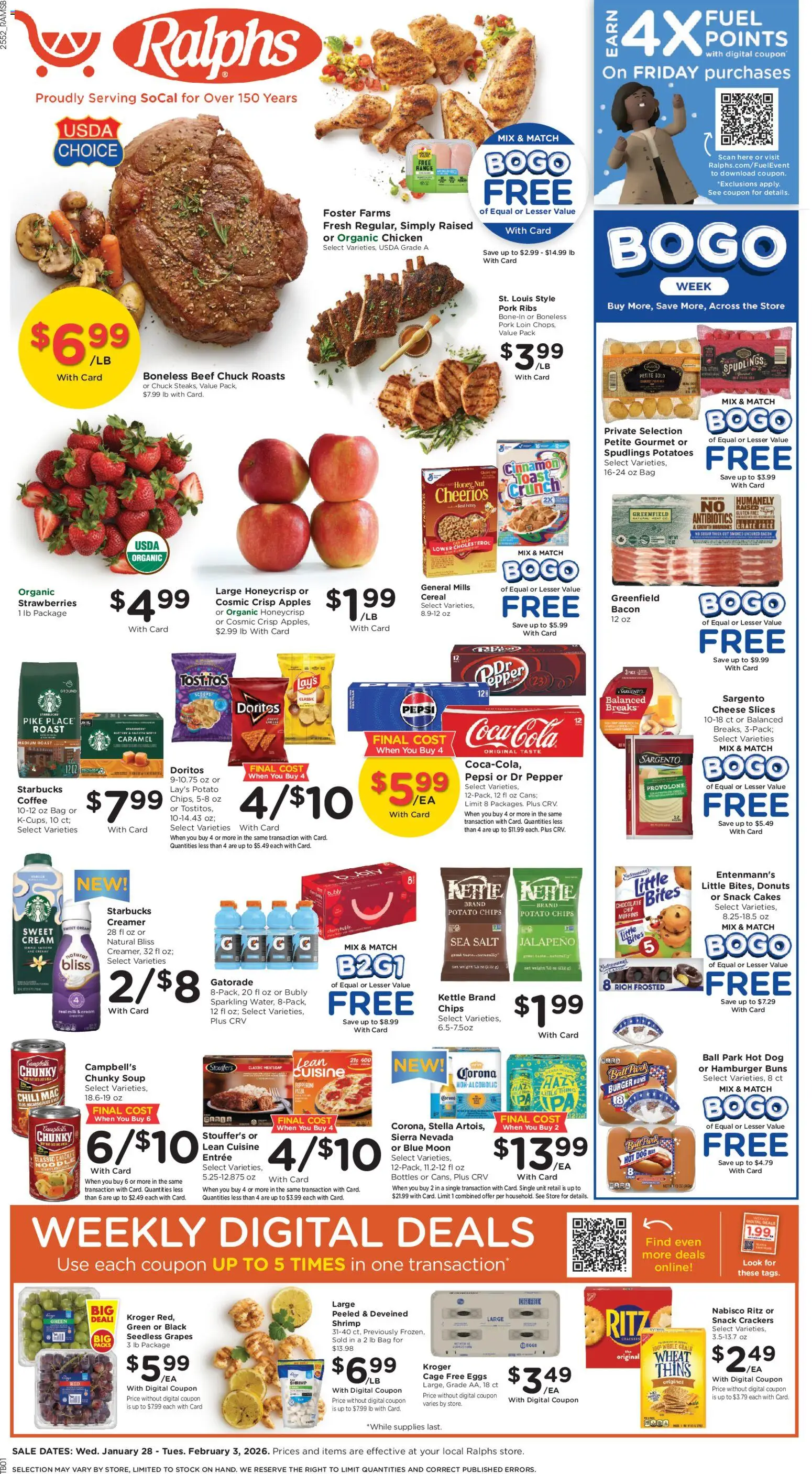 Ralphs Weekly Ad - CA - page 1- valid from 01/28/2026