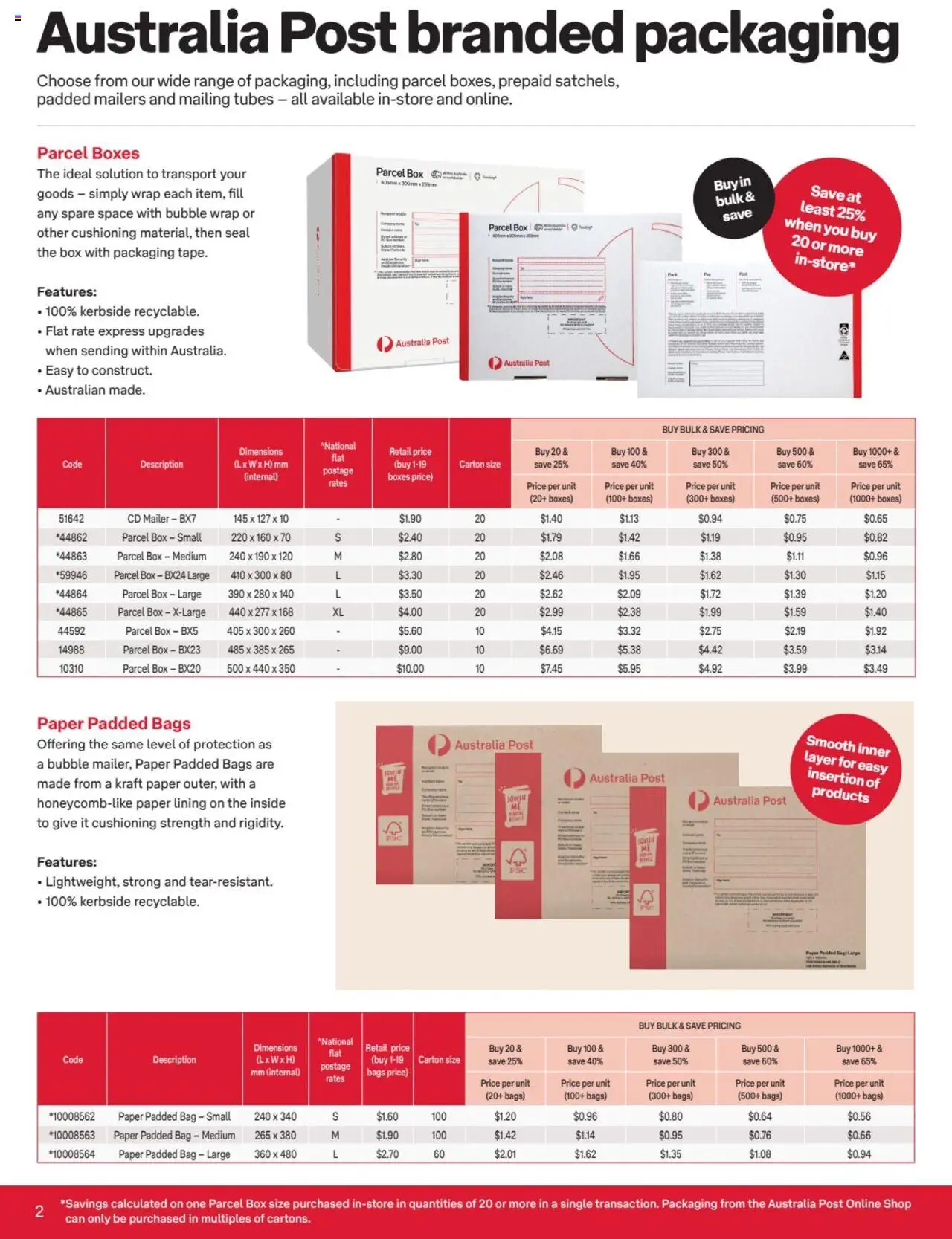 Australia Post  Catalogue  - page 2- valid from 18/02/2025