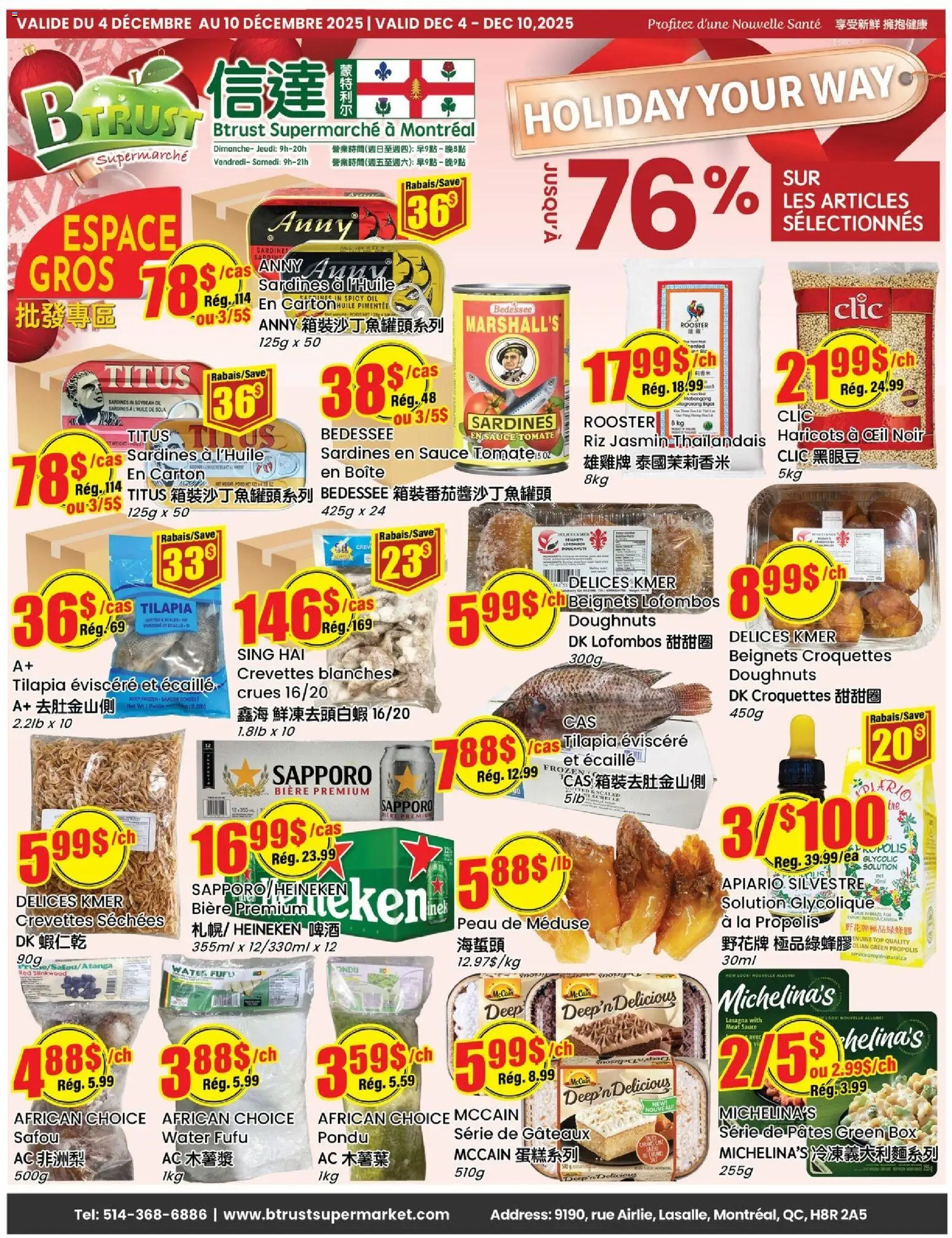 Btrust Supermarket weekly flyer / circulaire - page 1- valid from Dec 4, 2025