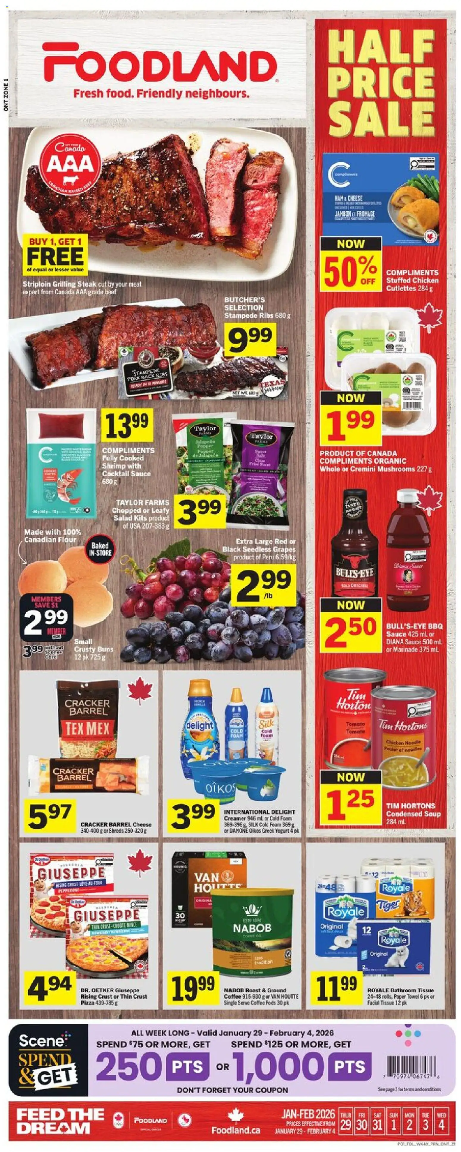 Foodland weekly flyer / circulaire - page 1- valid from Jan 29, 2026