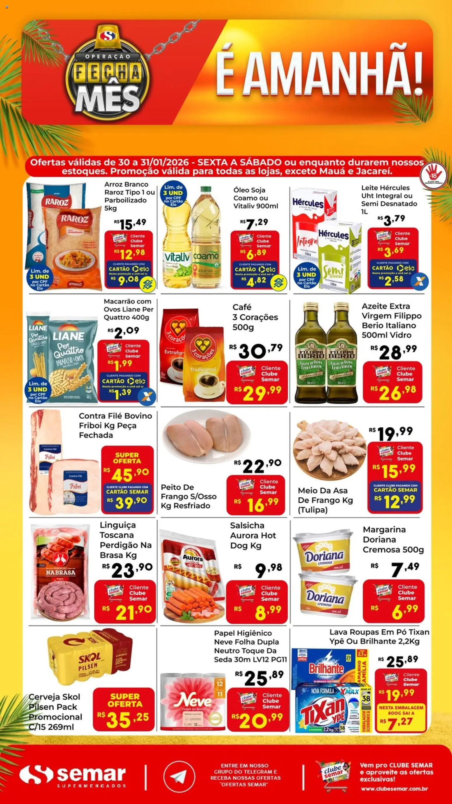 Semar Supermercado - Ofertas Fecha Mês - página 1- válido a partir de 30/01/2026
