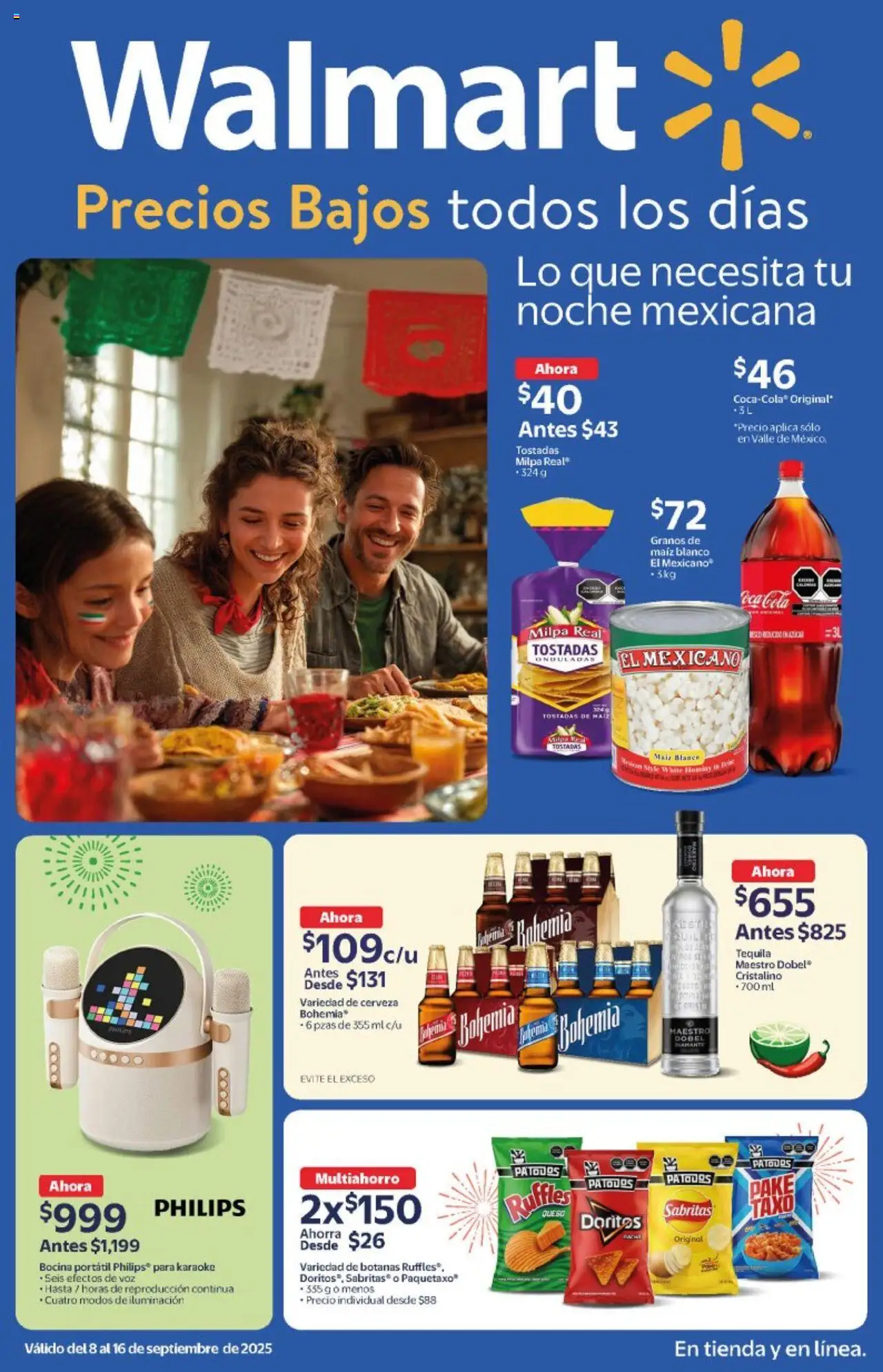 Walmart - Folleto Tu Noche Mexicana - página 1- válido desde 08/09/2025