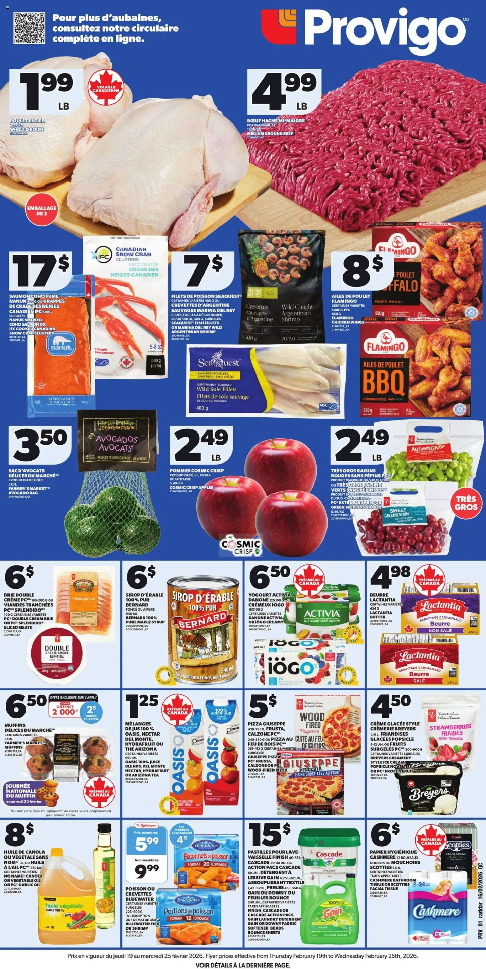 Provigo weekly flyer / circulaire - page 1- valid from Feb 19, 2026