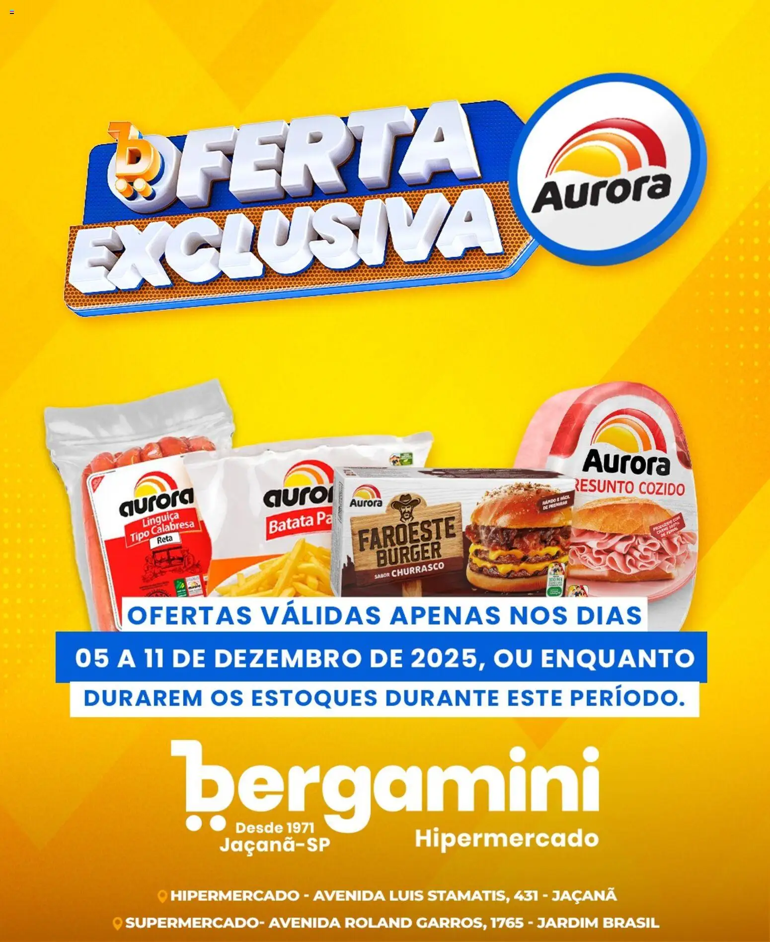 Supermercado Bergamini - Ofertas Aurora - página 1- válido a partir de 05/12/2025
