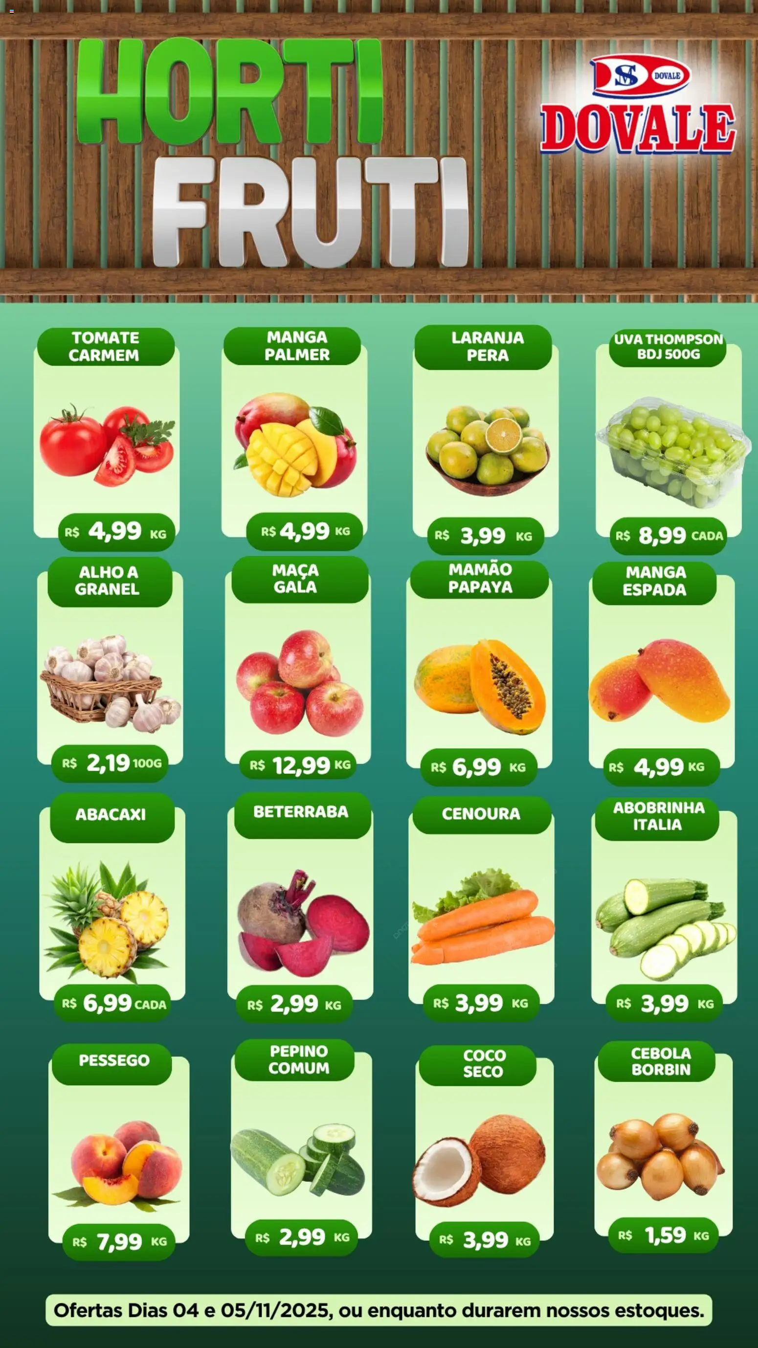 Dovale - Ofertas Hortifruti - página 1- válido a partir de 04/11/2025
