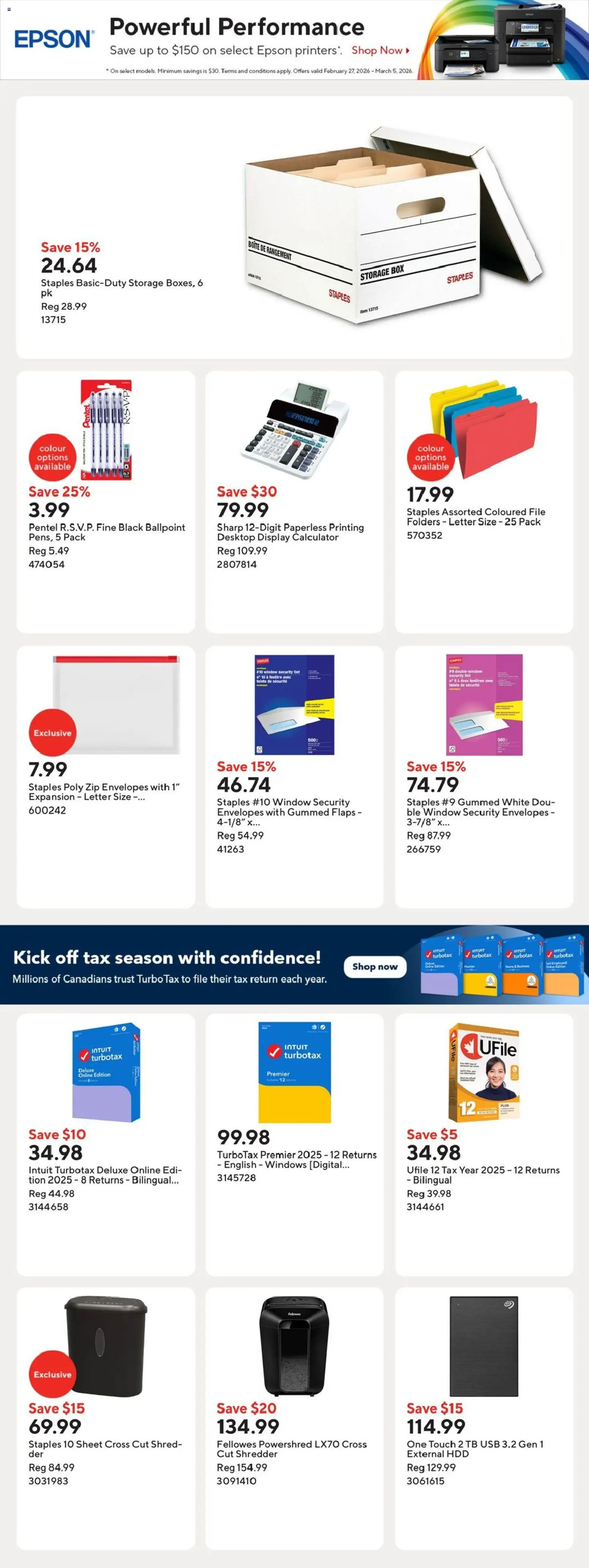 Staples weekly flyer / circulaire - page 5- valid from Feb 27, 2026