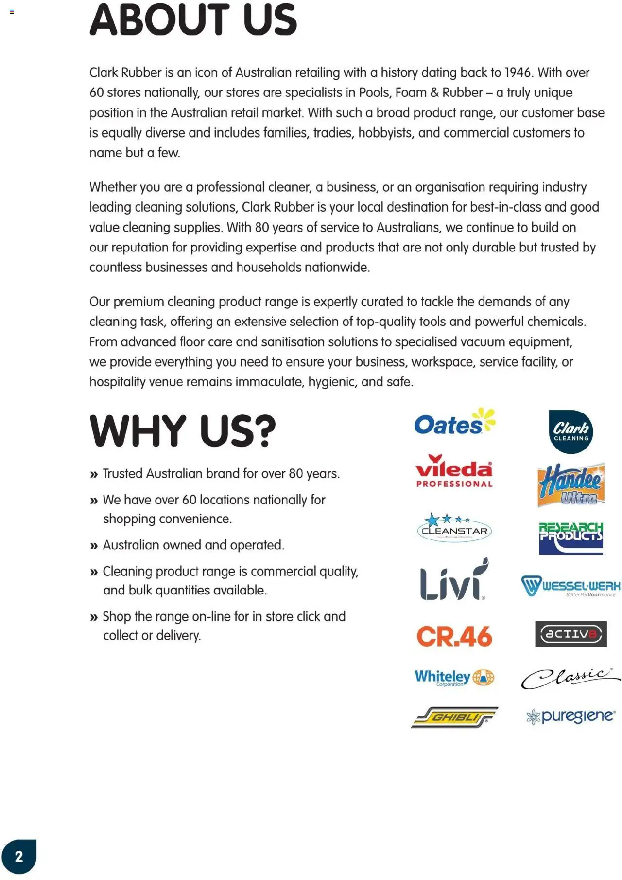 Clark Rubber Catalogue  - page 2- valid from 05/05/2025