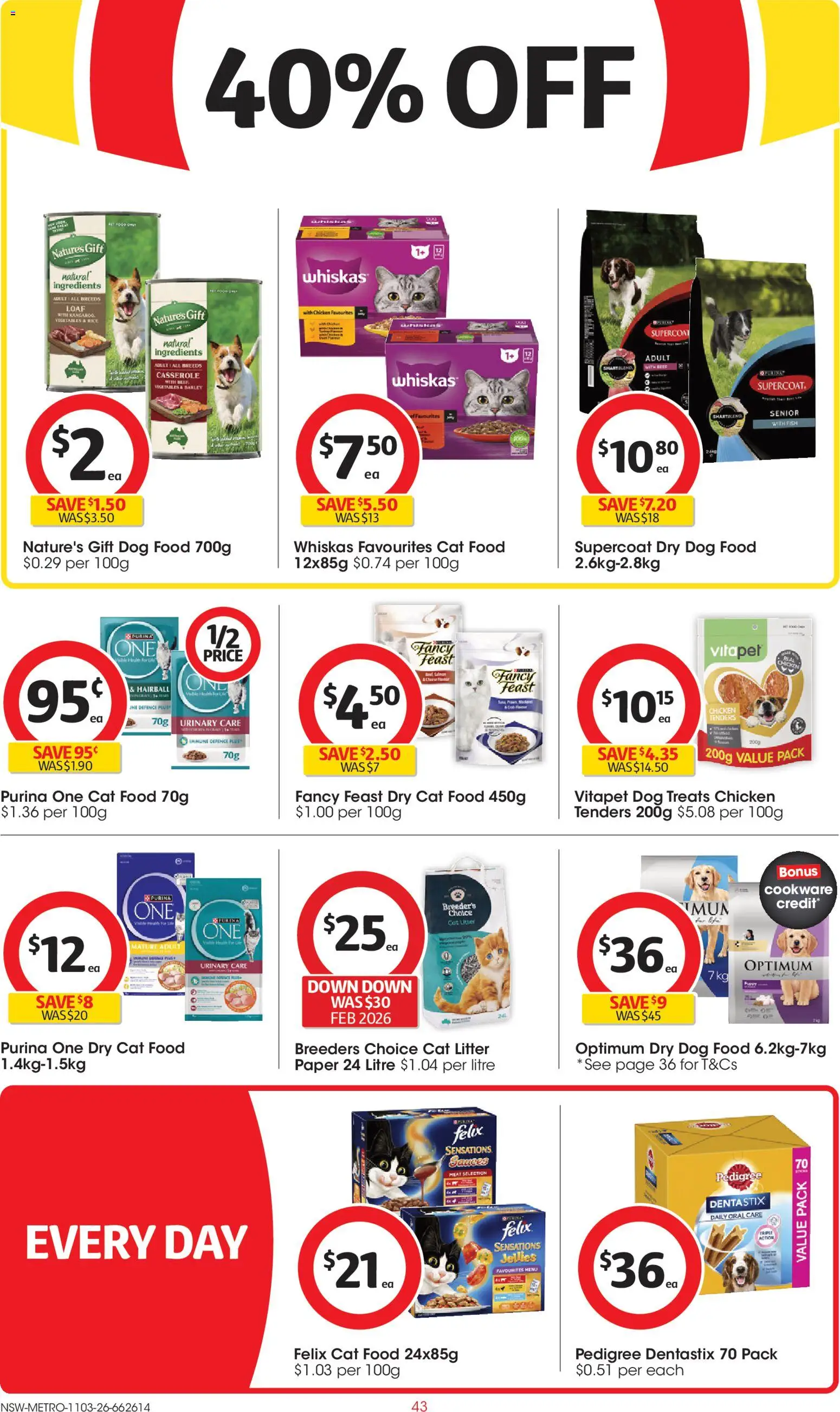 Coles catalogue  - page 43- valid from 11/03/2026
