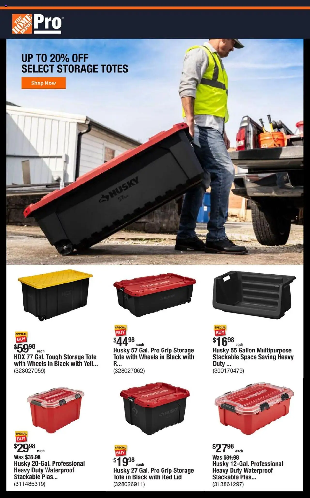 Home Depot Shop Pro Ad - page 1- valid from 07/21/2025