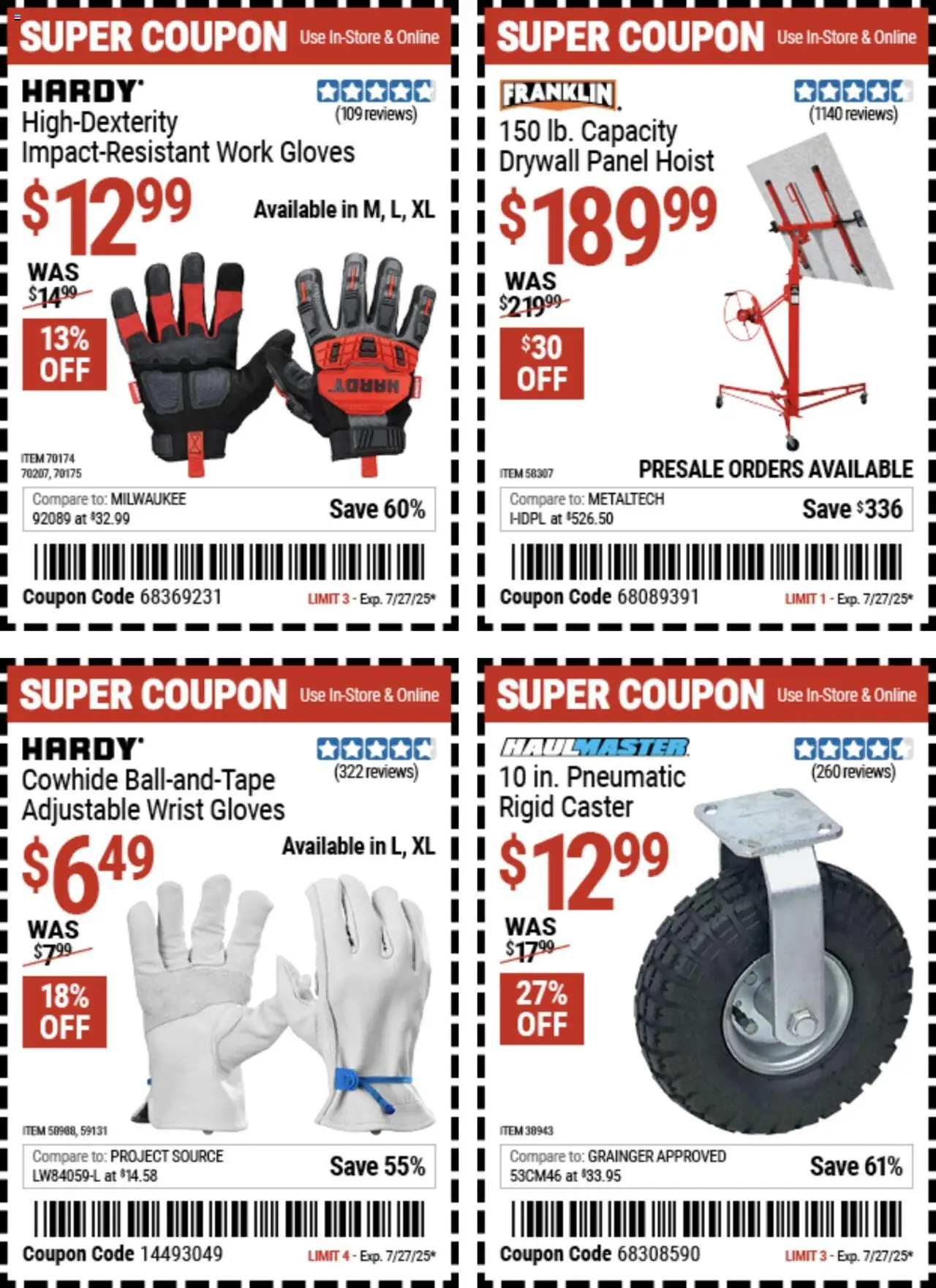 Harbor Freight Weekly Ad - page 3- valid from 07/14/2025