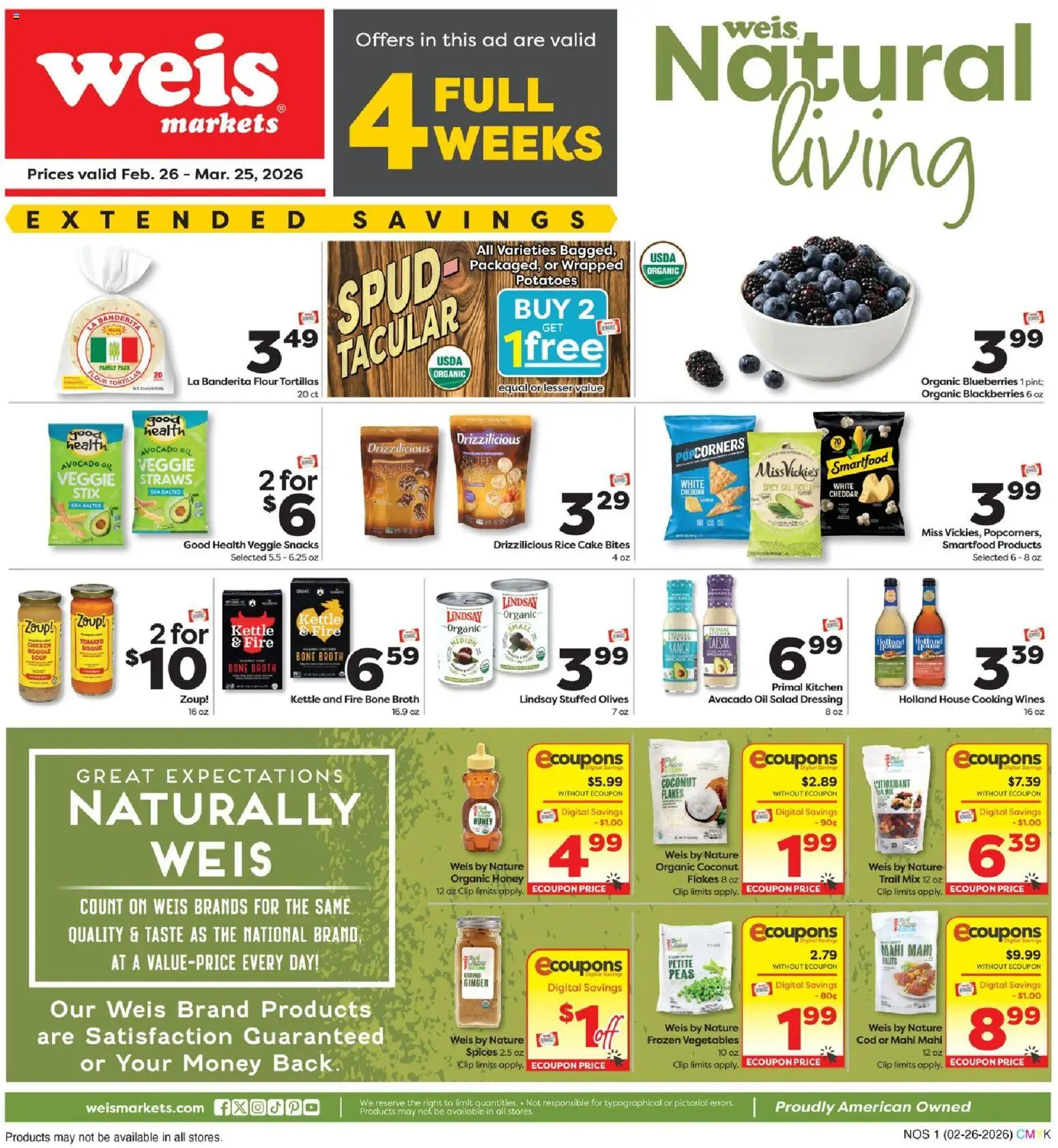 Weis Natural Living - page 1- valid from 02/26/2026