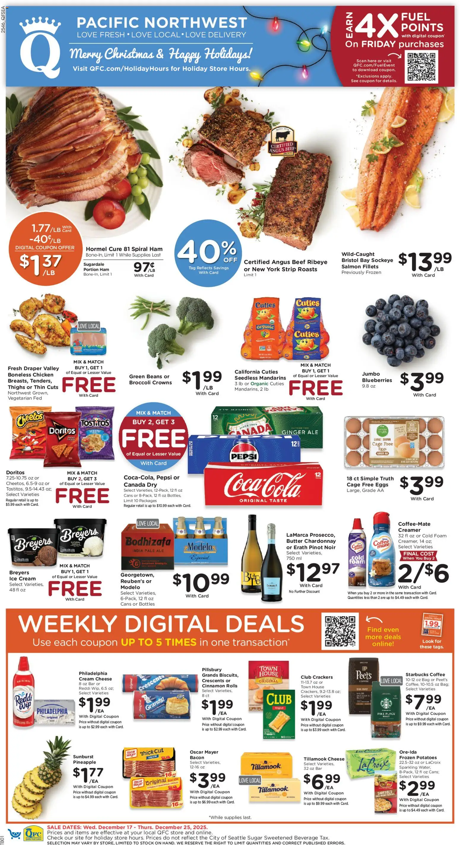 QFC Weekly Ad - page 1- valid from 12/17/2025