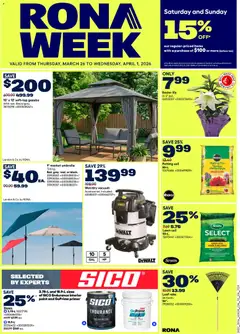 Preview Rona weekly flyer valid from Mar 26, 2026