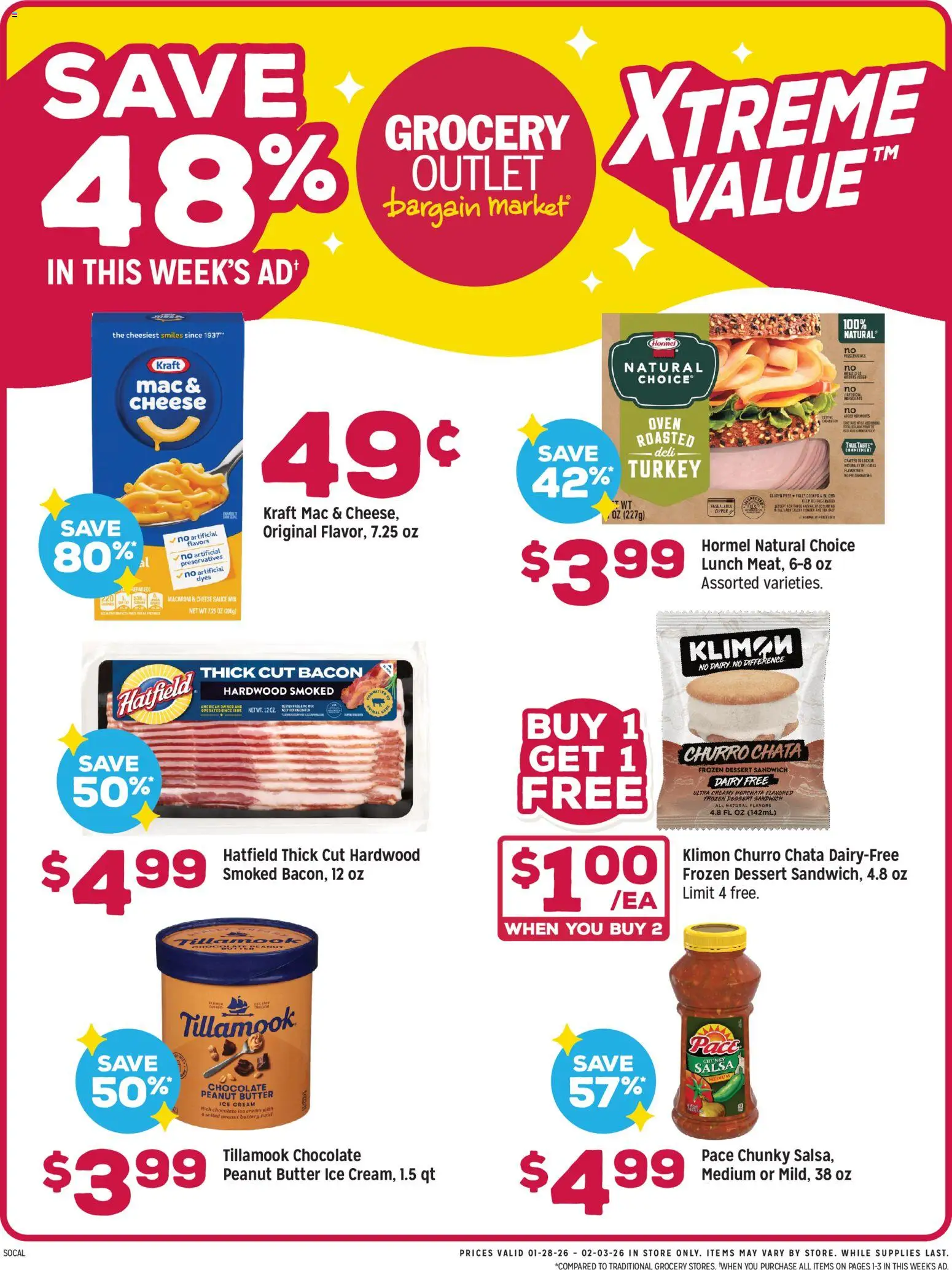 Grocery Outlet Weekly Ad - CA - page 1- valid from 01/28/2026