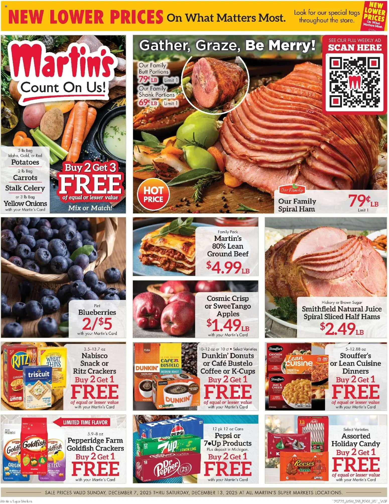 Martin’s Weekly Ad - page 1- valid from 12/07/2025