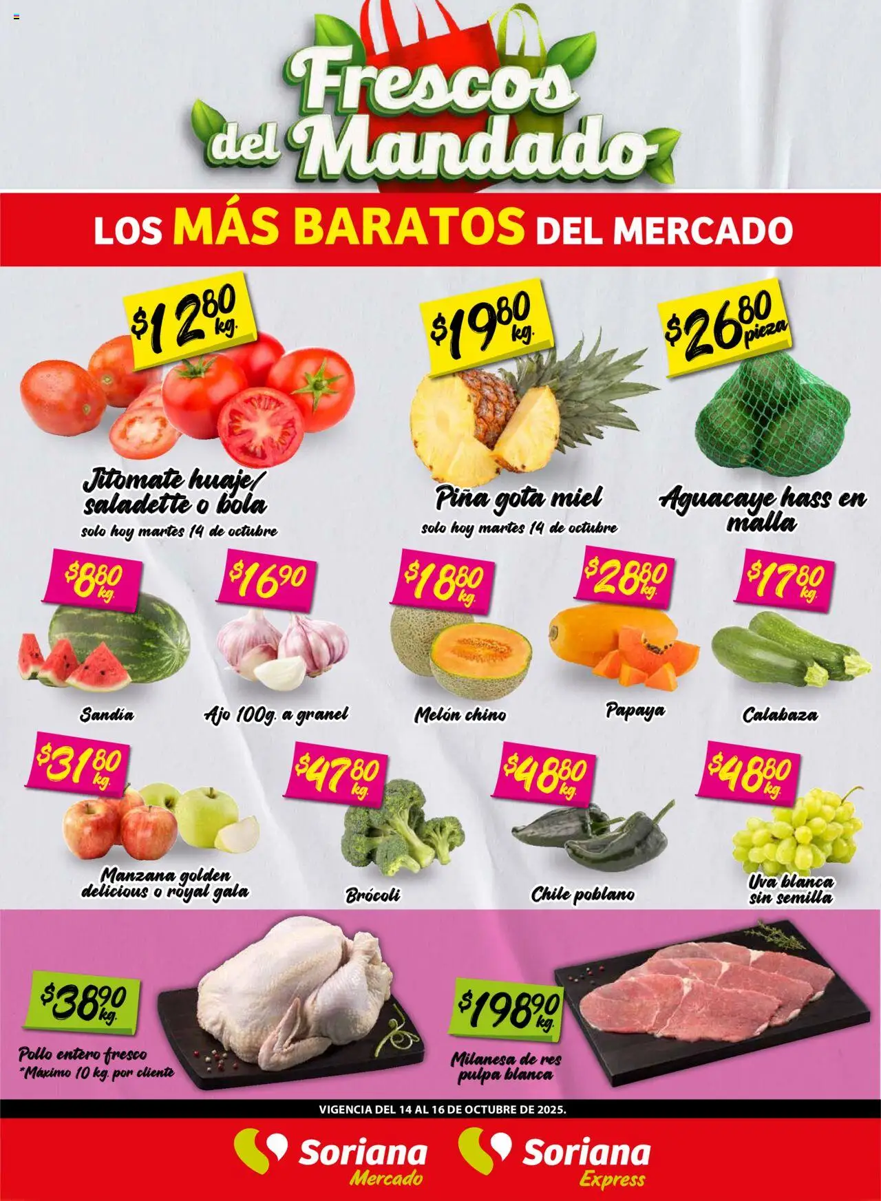 Soriana - Frescos del Mandado Mercado: Coah, Chih y Dur - página 1- válido desde 14/10/2025