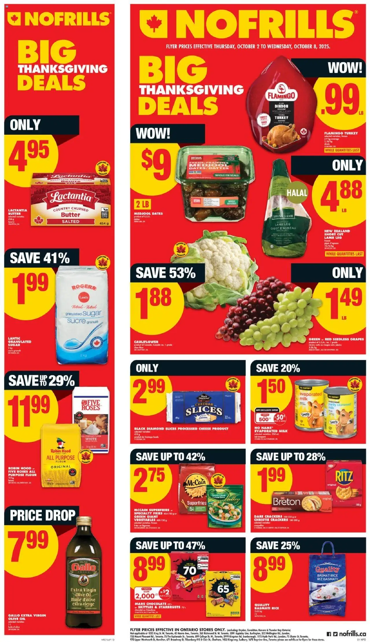 No Frills weekly flyer / circulaire - page 1- valid from Oct 2, 2025