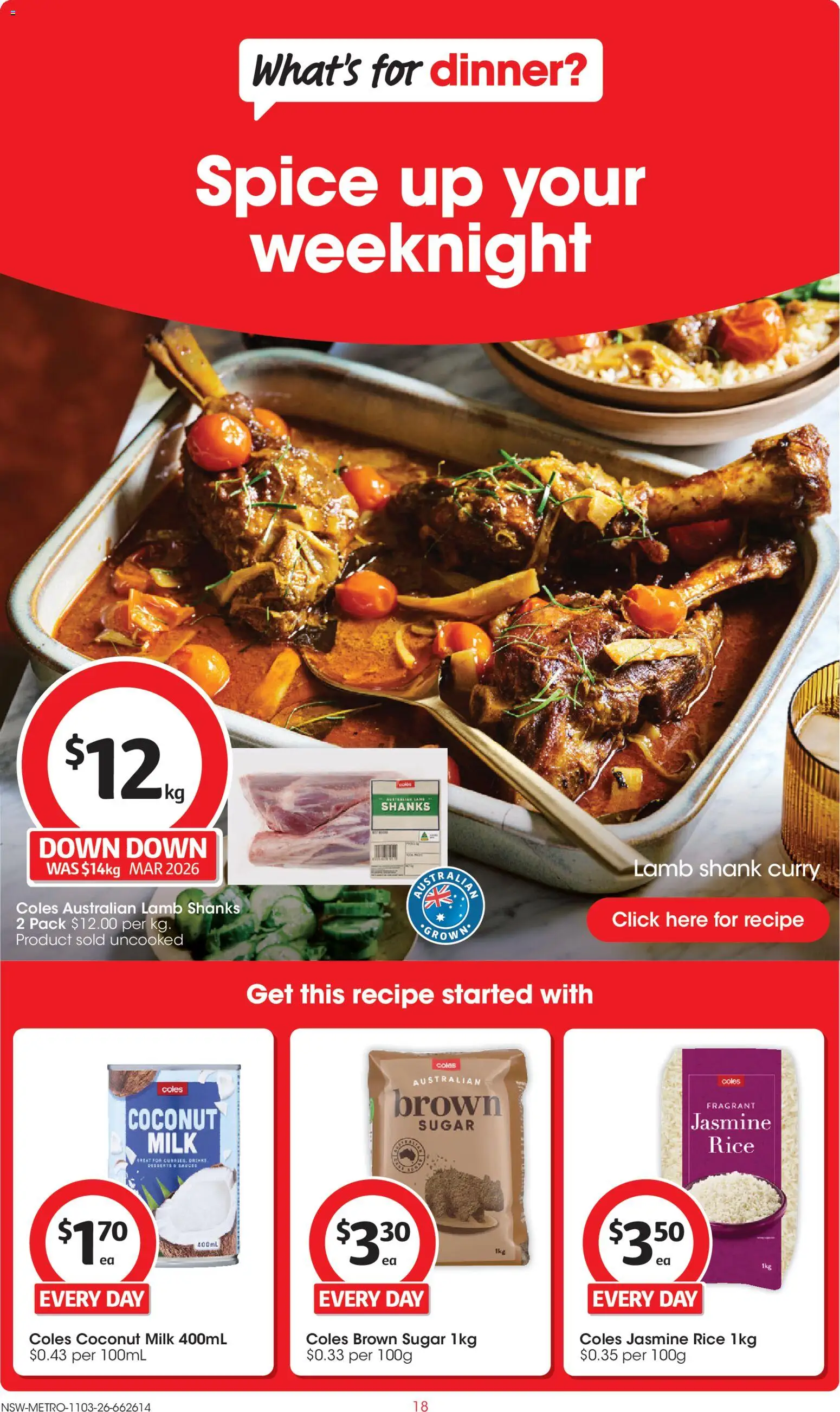 Coles catalogue  - page 18- valid from 11/03/2026