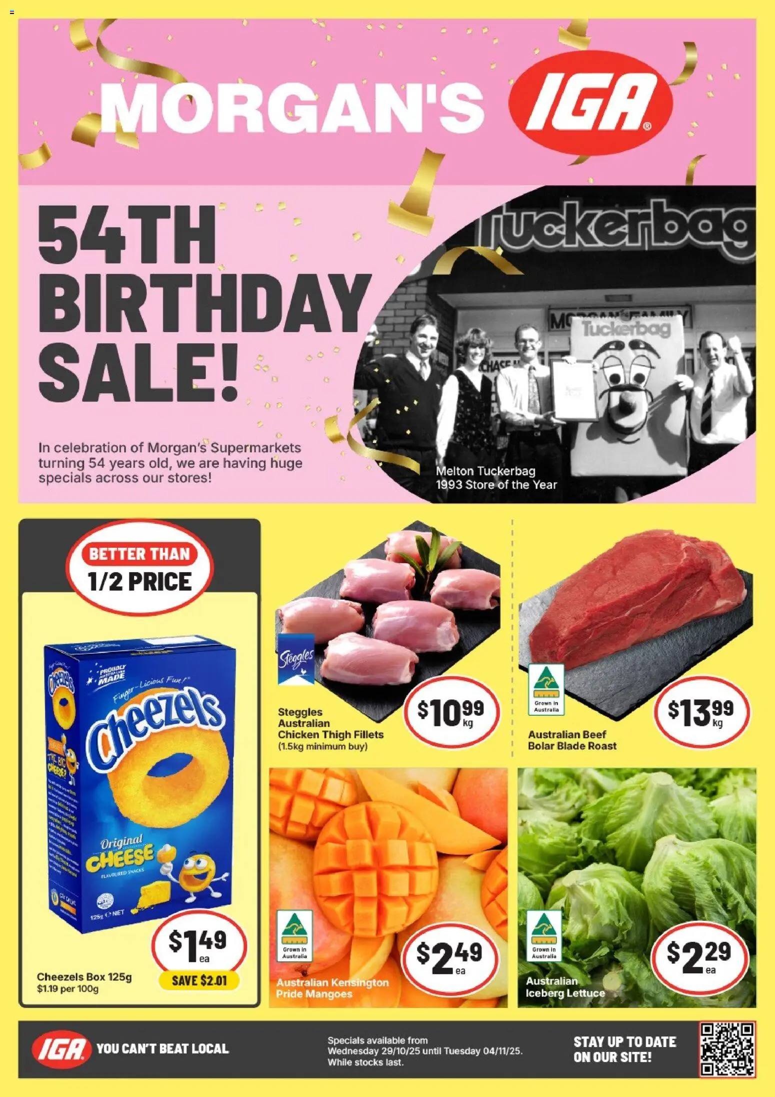 IGA Morgan's 54th Birthday Sale - page 1- valid from 29/10/2025