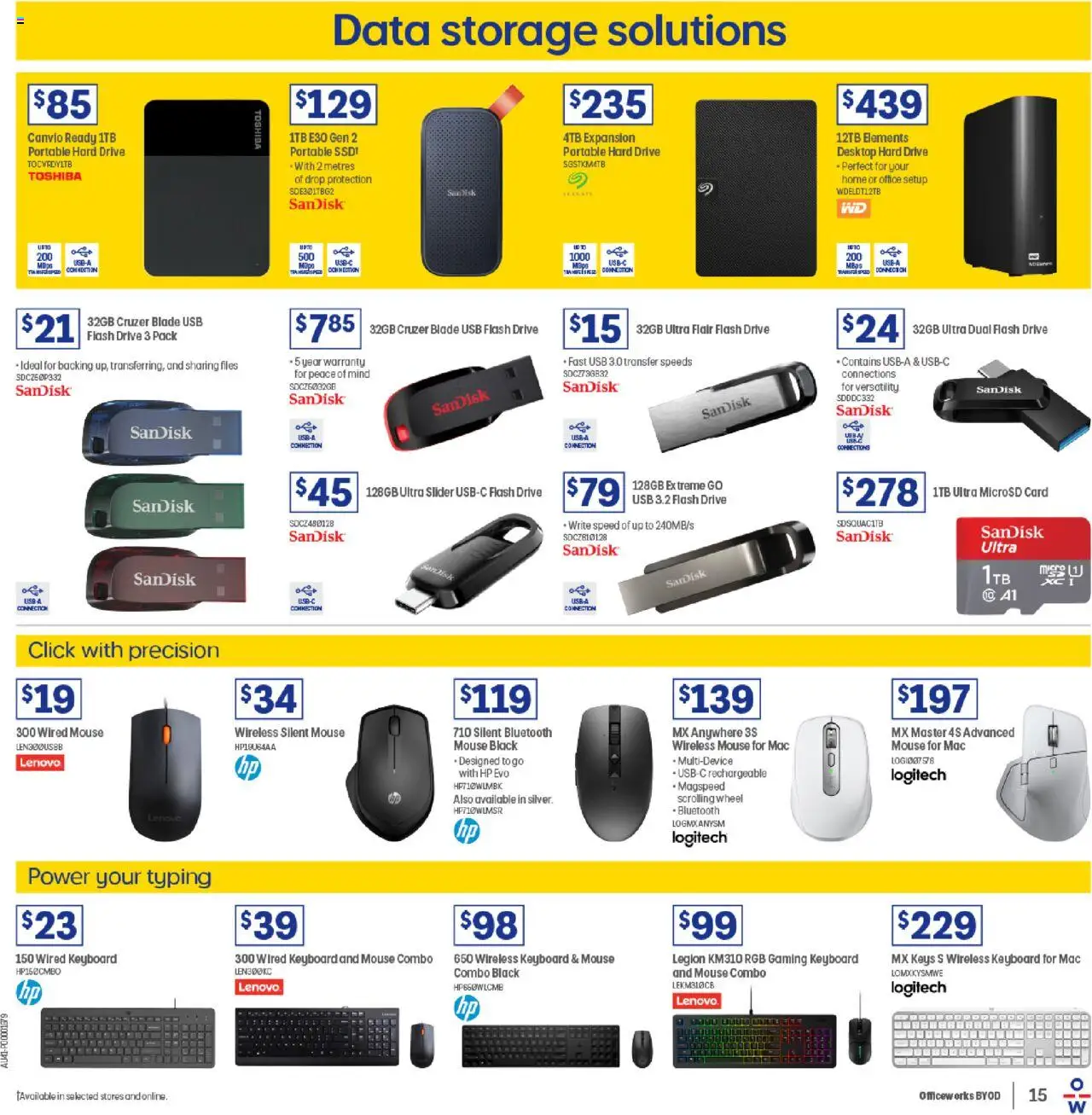 Officeworks  Catalogue  - page 15- valid from 01/10/2025