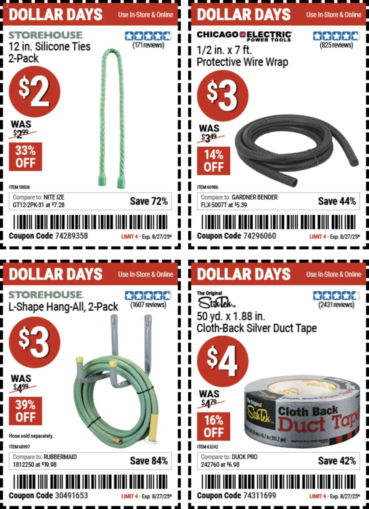 Harbor Freight Dollar Days - page 1- valid from 08/14/2025