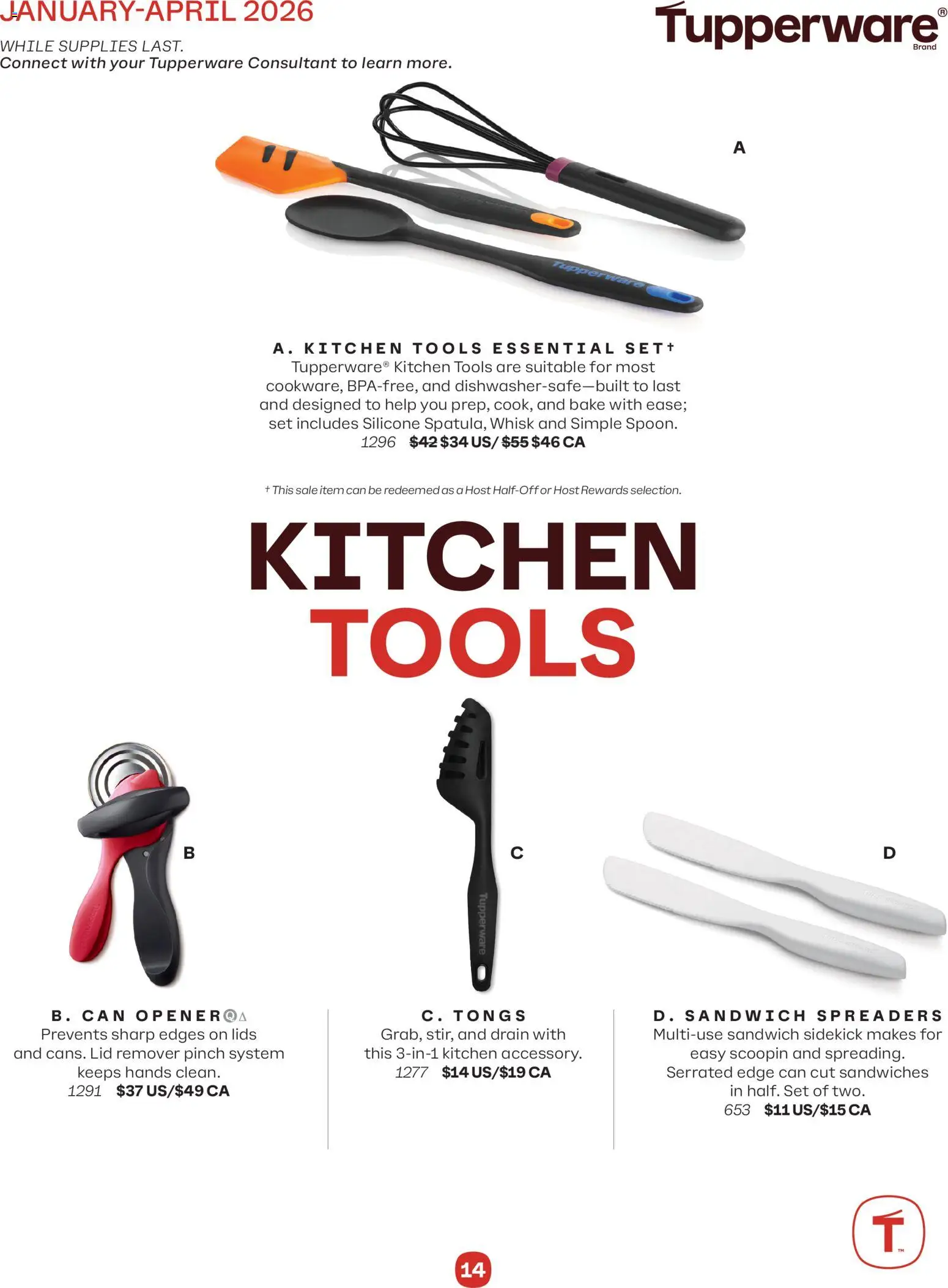 Tupperware flyer - page 14- valid from Jan 1, 2026