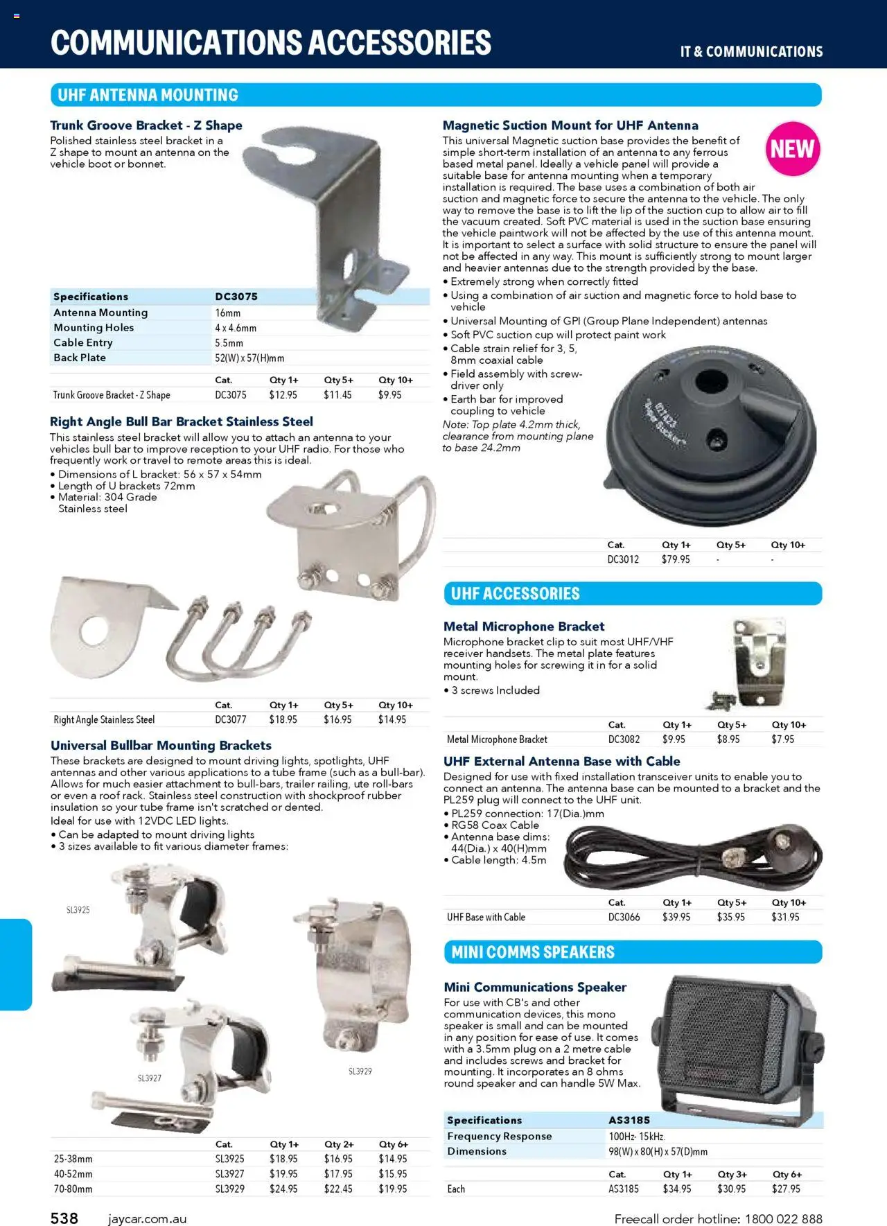 Jaycar Engineering & Scientific Catalogue 2025/2026  - page 538- valid from 09/07/2025