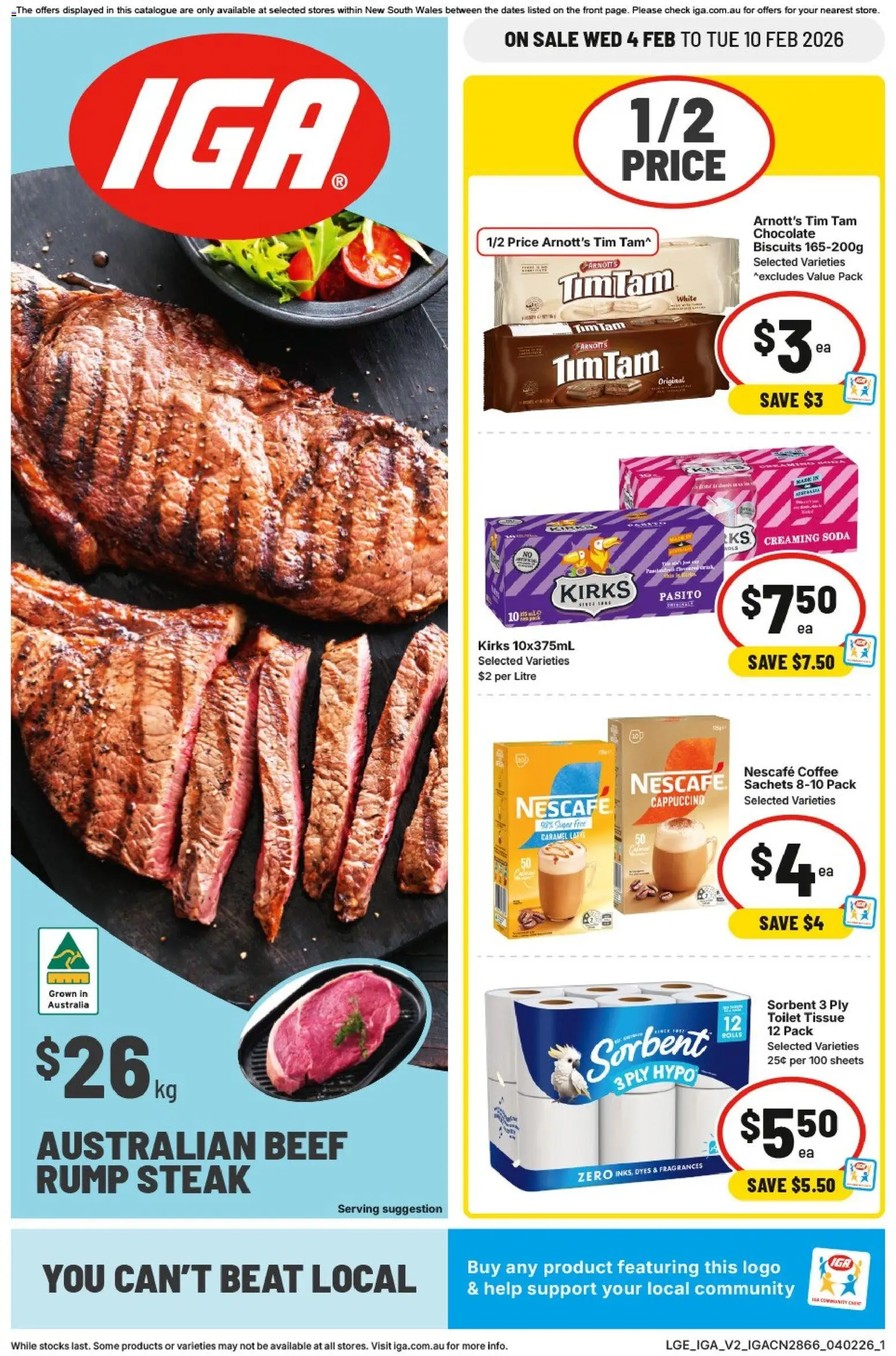 IGA Catalogue NSW - page 1- valid from 04/02/2026