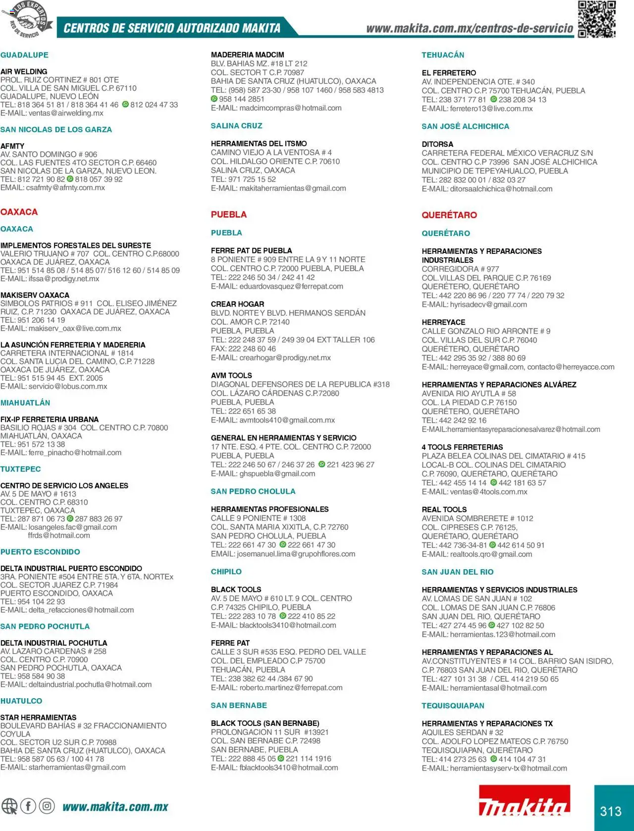 Makita catálogo Accesorios - página 313- válido desde 08/07/2024