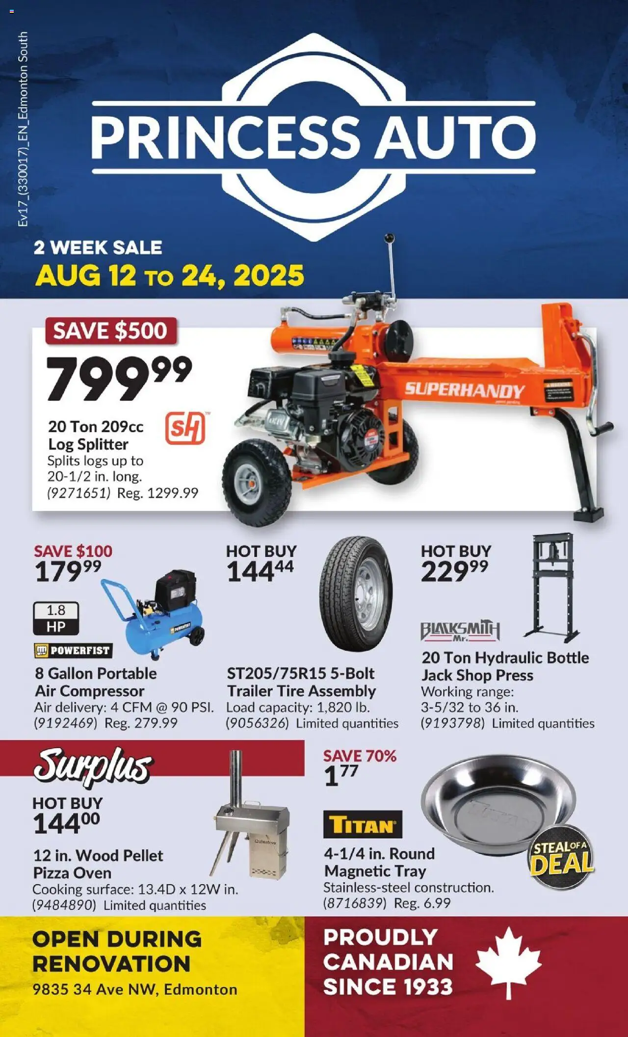 Princess Auto - 2 Week Sale! - page 1- valid from Aug 12, 2025