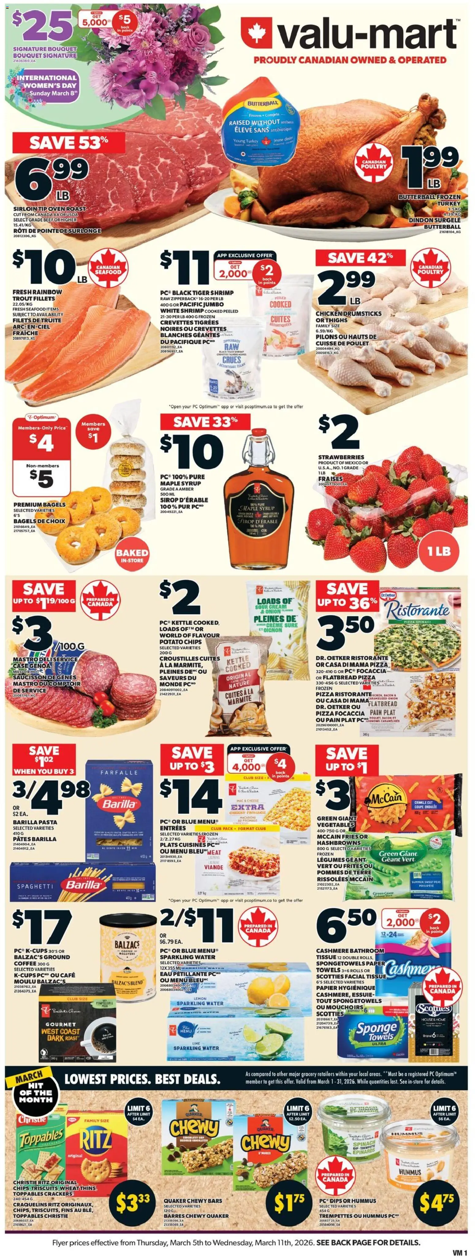 Valu Mart weekly flyer - page 1- valid from Mar 5, 2026