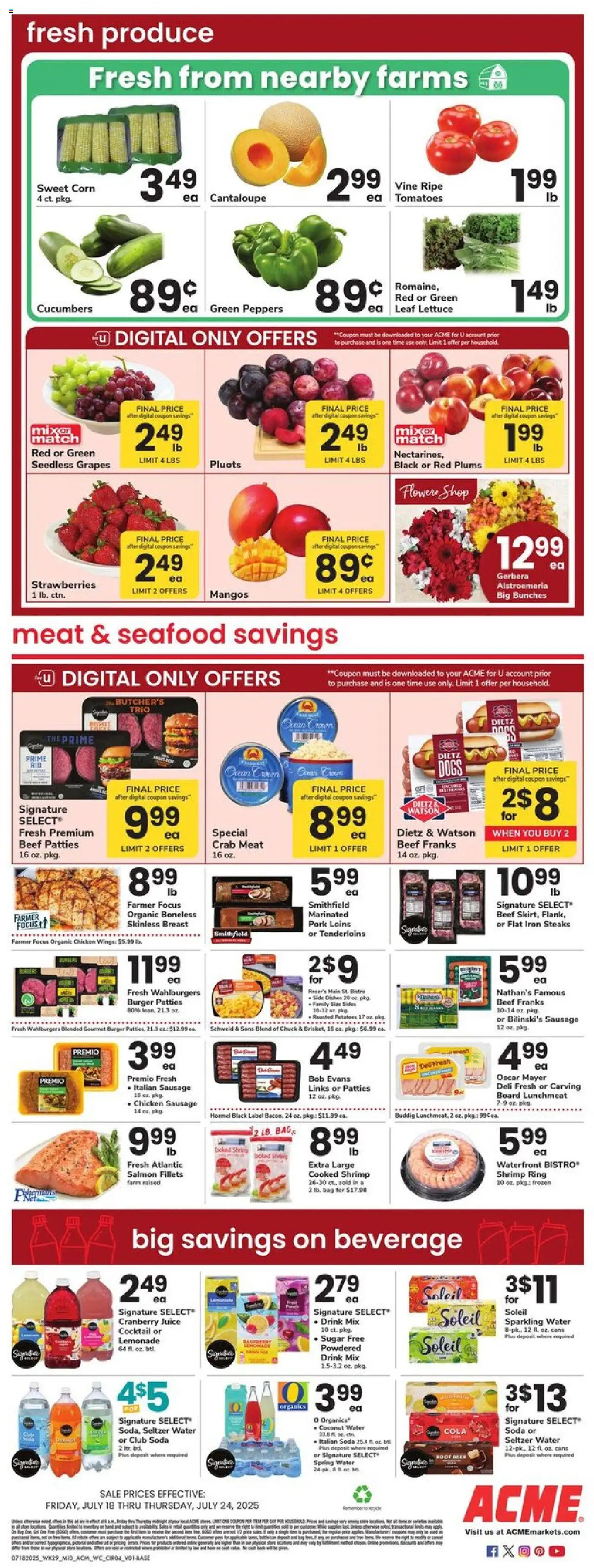 Acme Weekly Ad - NJ - page 3- valid from 07/18/2025