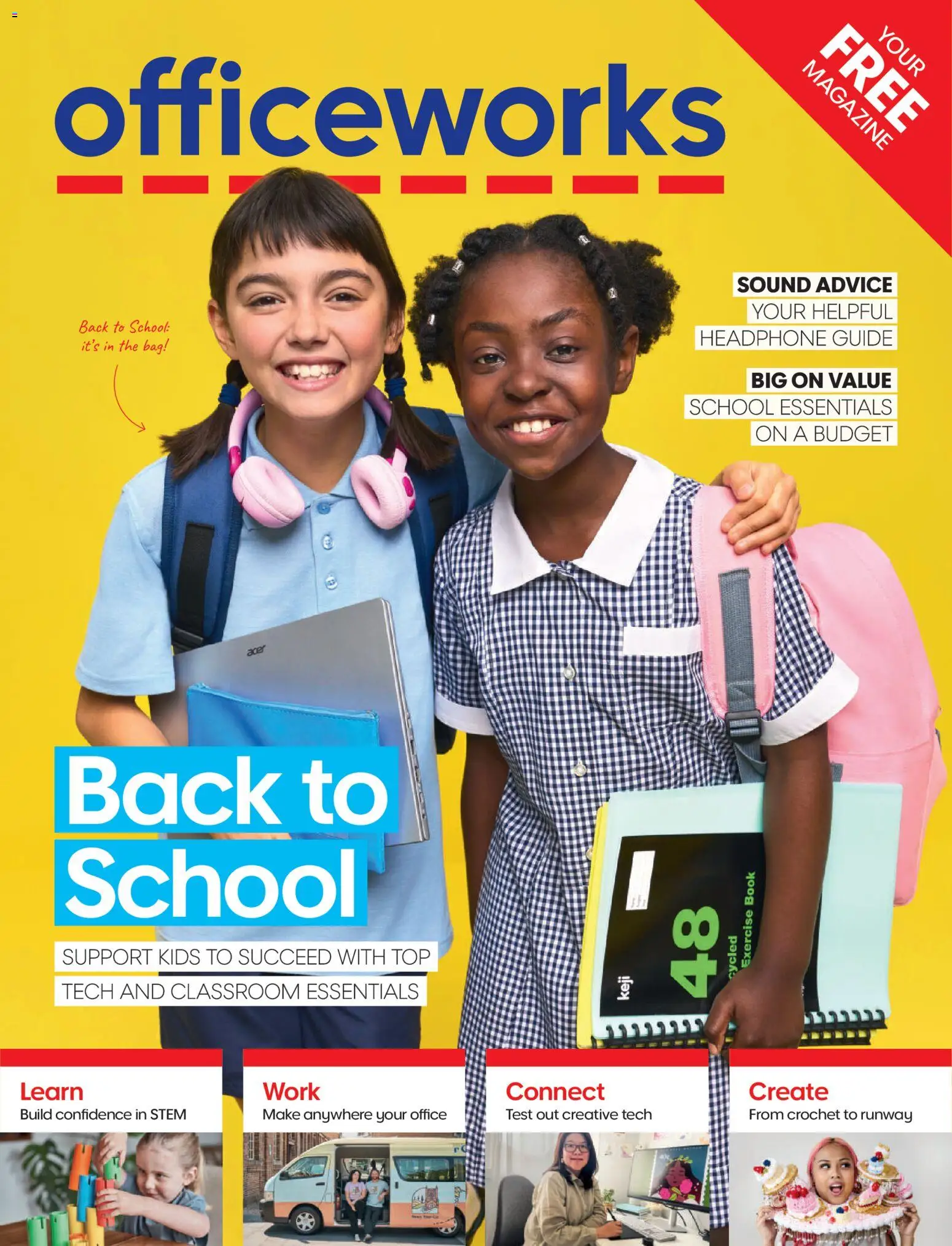 Officeworks Magazine - page 1- valid from 01/01/2026