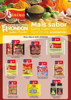 Pré-visualização Supermercados Rondon - Ofertas Kinino válida a partir de 16/09/2025