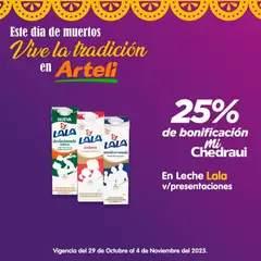 Arteli folleto Vive la tradición válido desde 29/10/2025