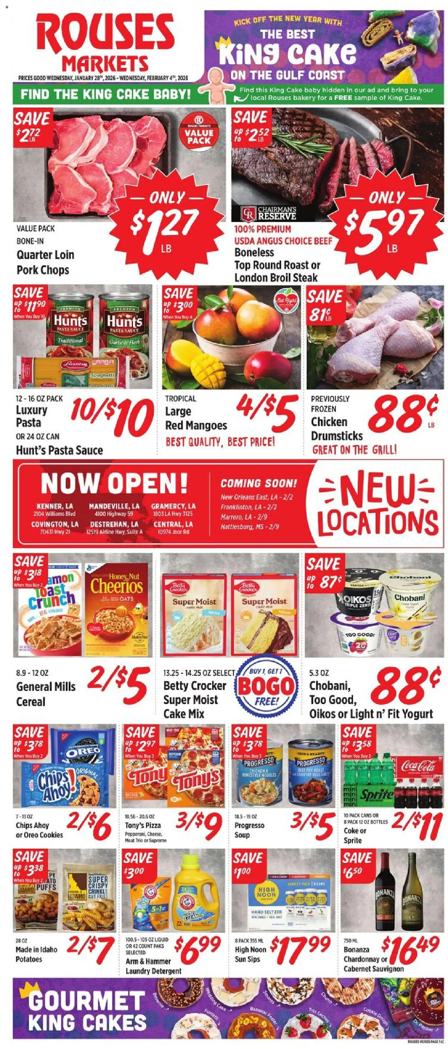 Rouses Weekly Ad - page 1- valid from 01/28/2026
