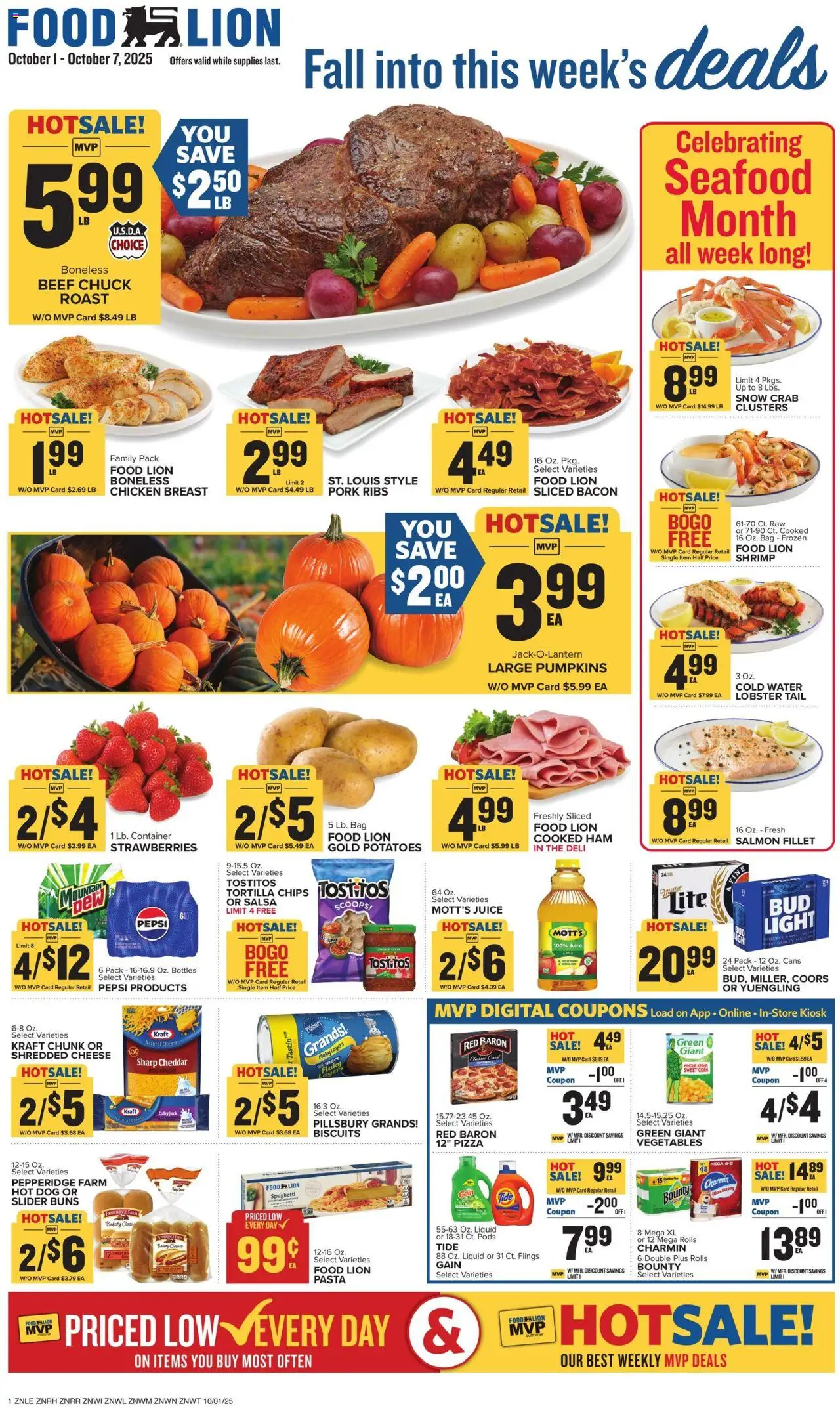 Food Lion Weekly Ad - page 1- valid from 10/01/2025