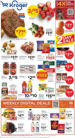 Preview Kroger Weekly Ad valid from 10/08/2025