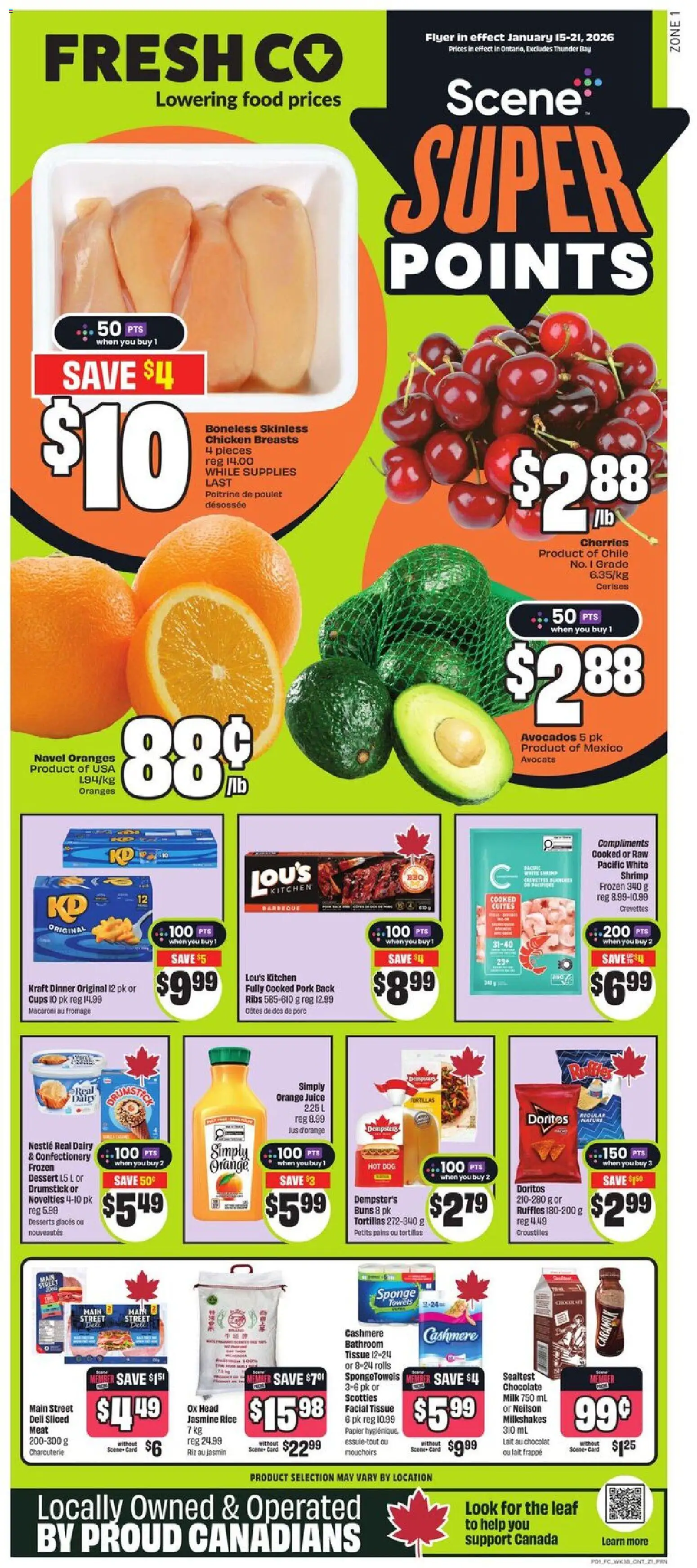 FreshCo weekly flyer / circulaire - page 1- valid from Jan 15, 2026
