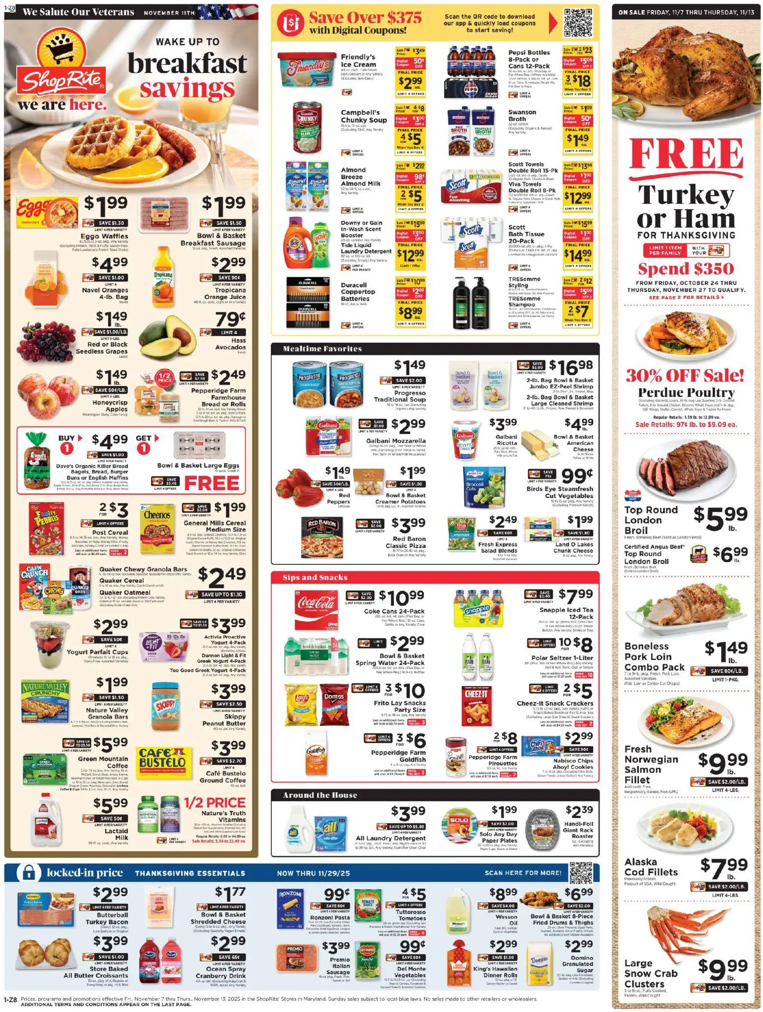 ShopRite Weekly Ad - page 1- valid from 11/07/2025