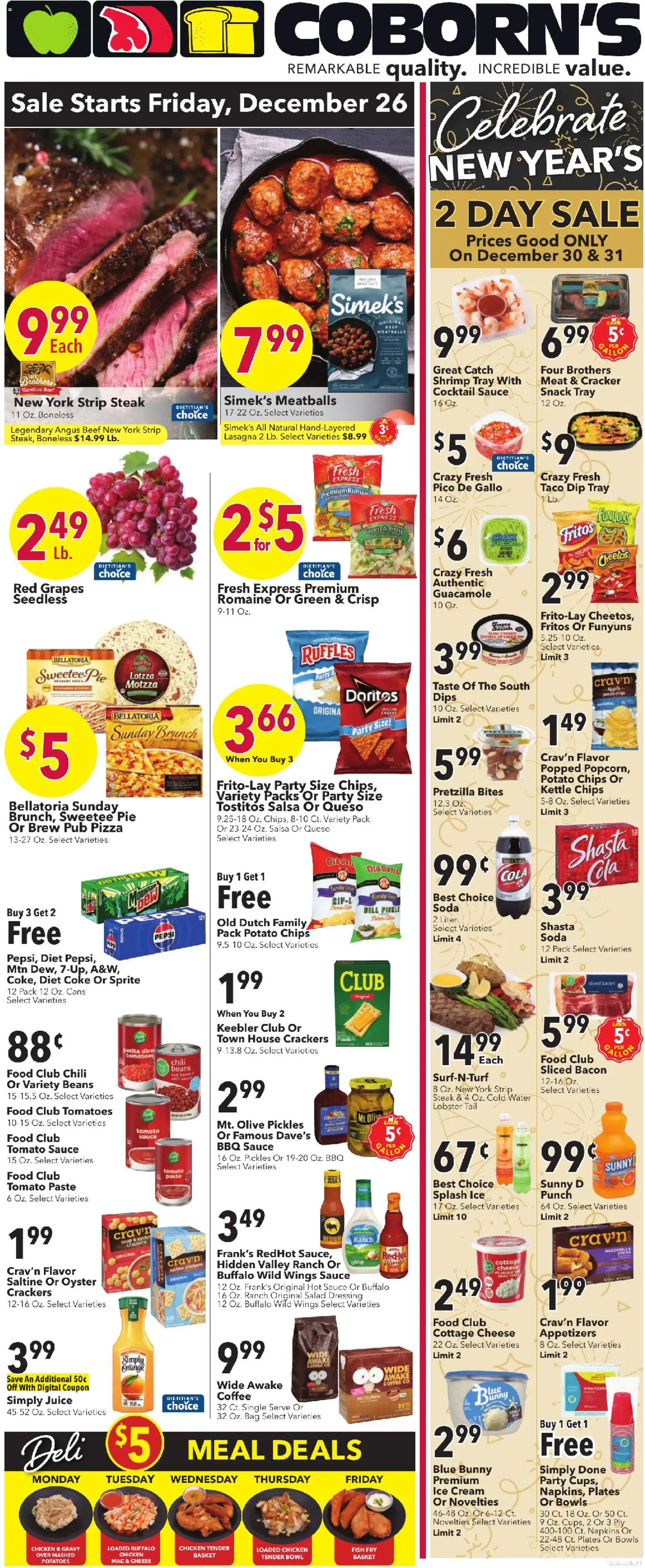 Coborn's Weekly Ad - page 1- valid from 12/26/2025