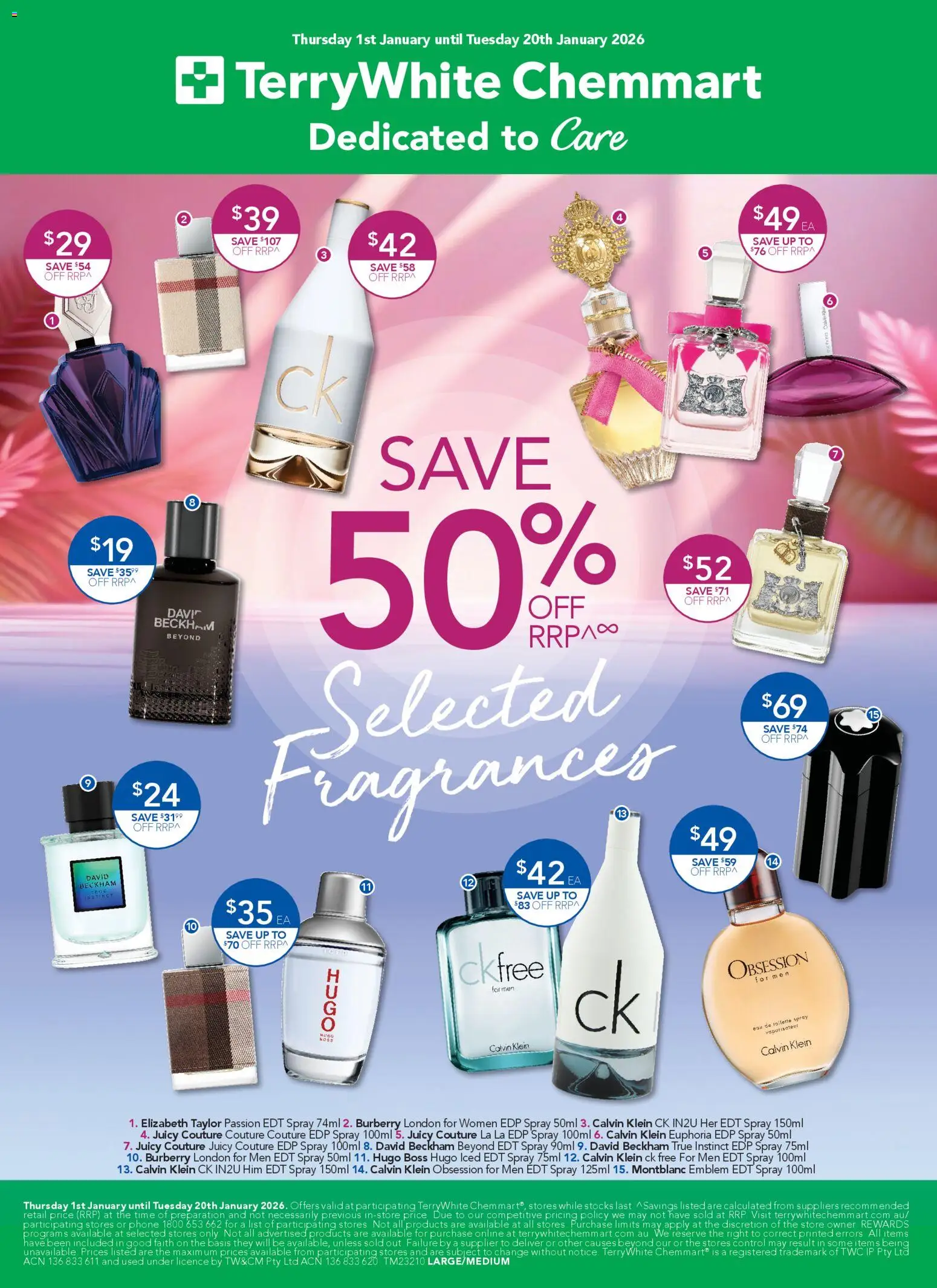 Terry White  Catalogue  - page 16- valid from 01/01/2026