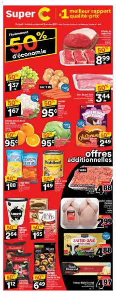 Preview Super C weekly flyer / circulaire valid from Oct 2, 2025
