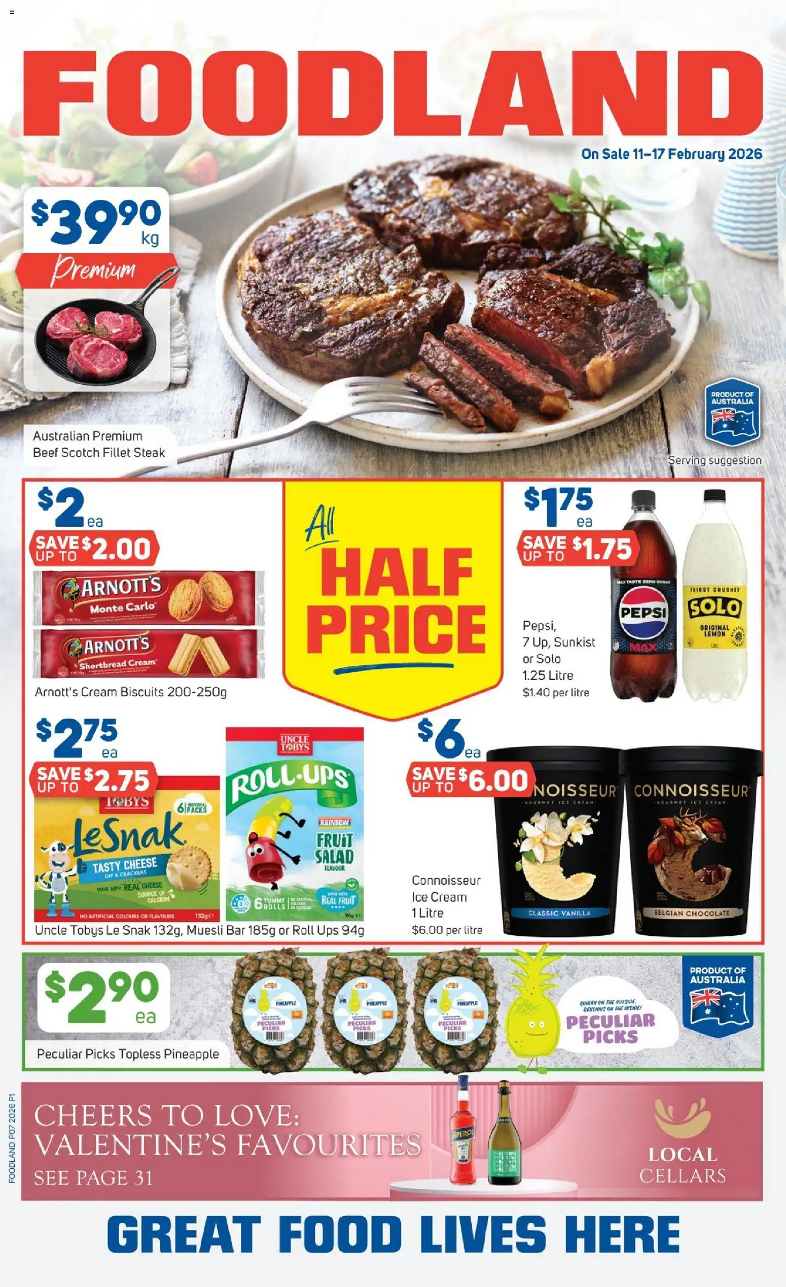 Foodland  Catalogue  - page 1- valid from 11/02/2026