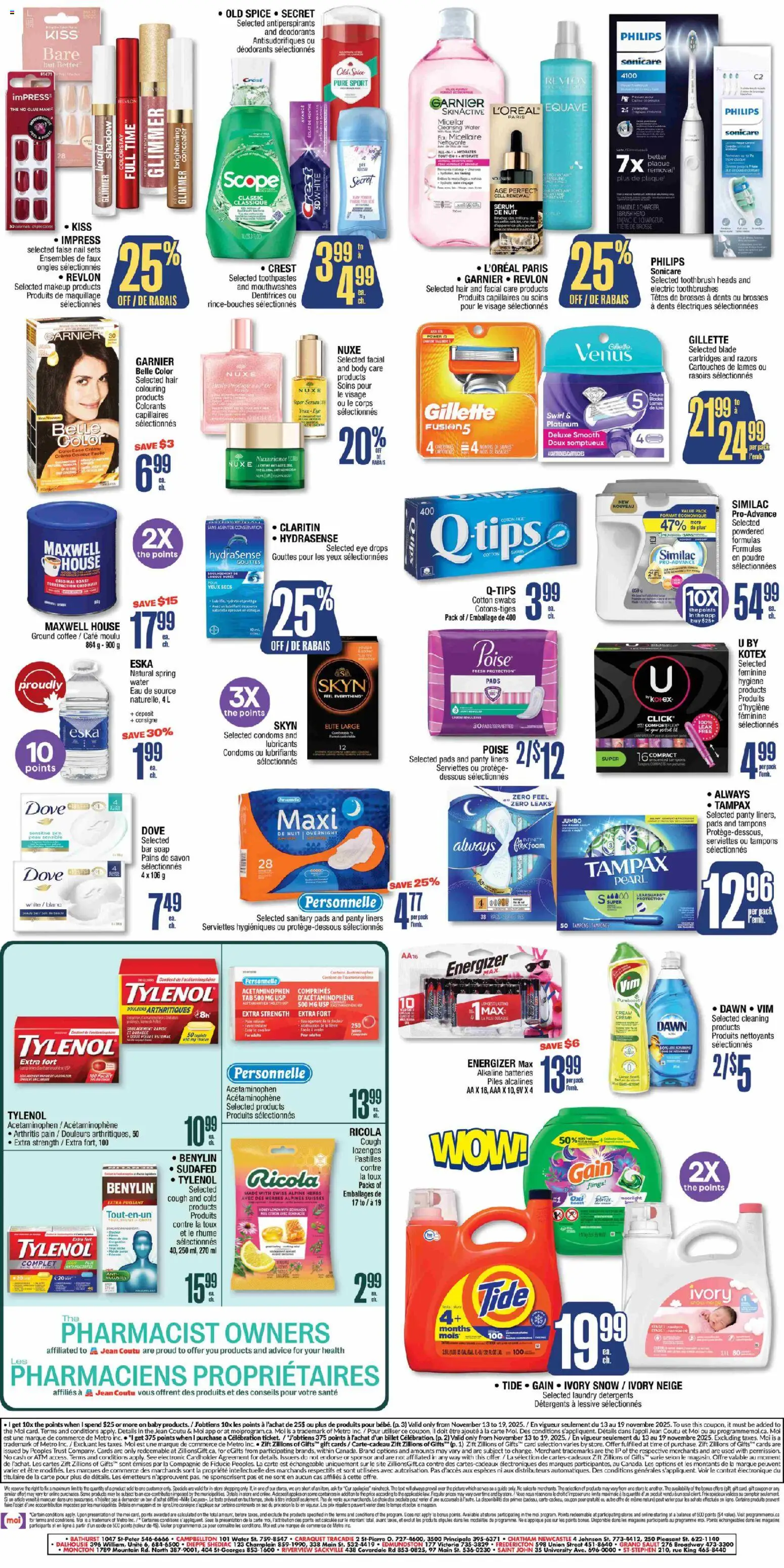 Jean Coutu weekly flyer - page 2- valid from Nov 13, 2025