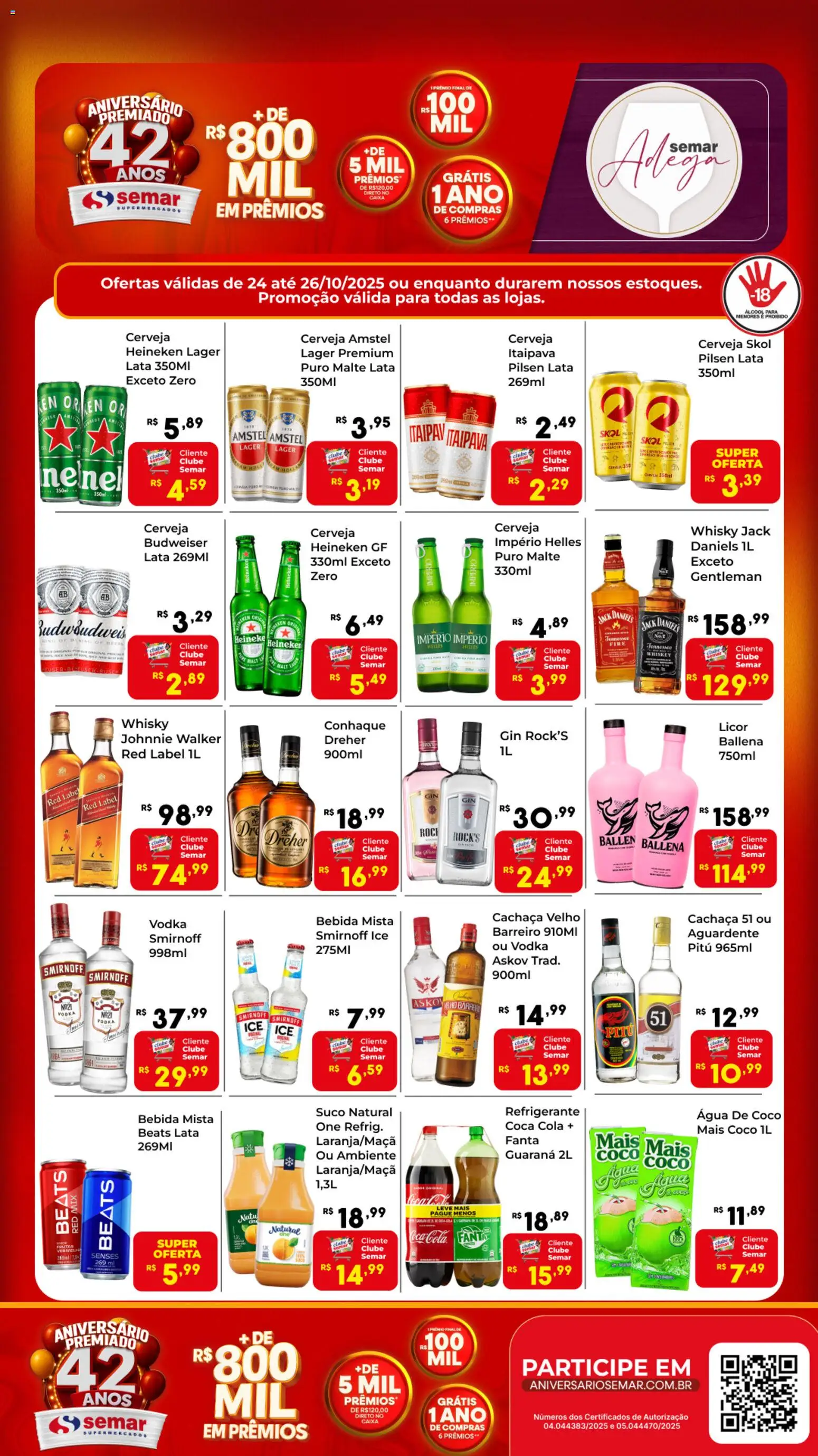 Semar Supermercado - Ofertas Adega - página 1- válido a partir de 24/10/2025
