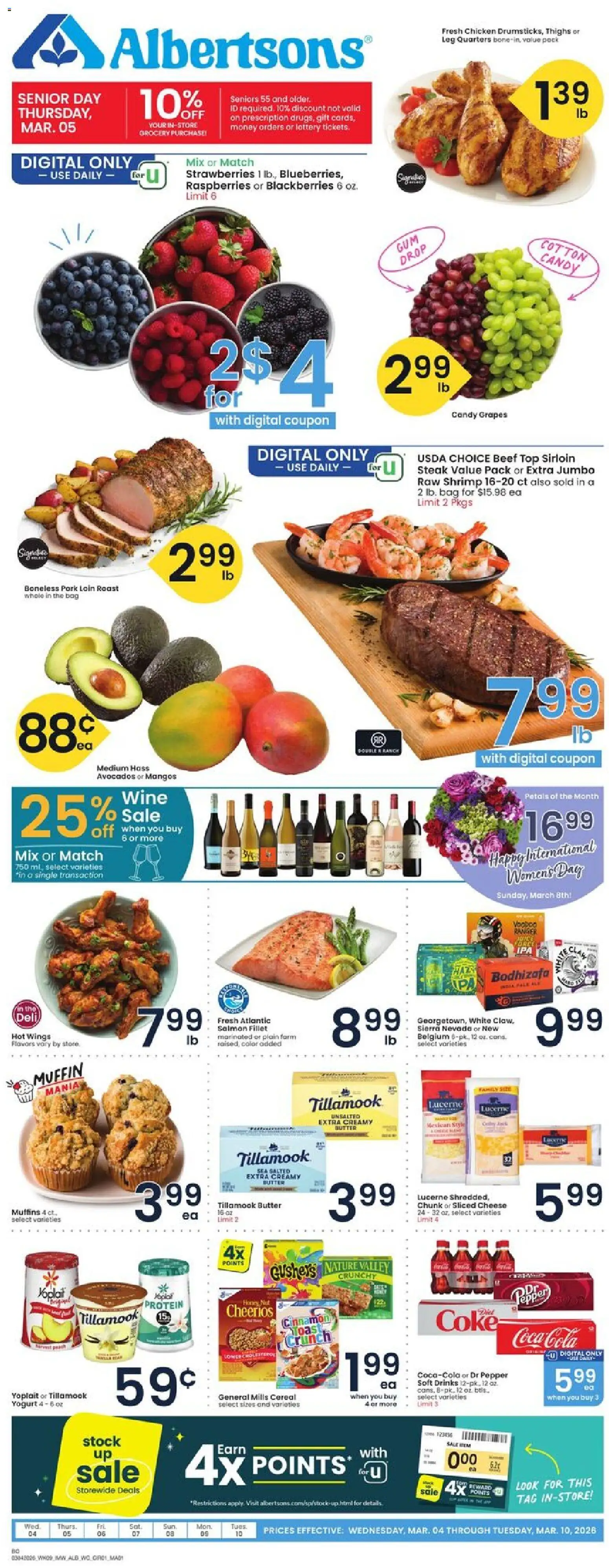 Albertsons Weekly Ad - page 1- valid from 03/04/2026