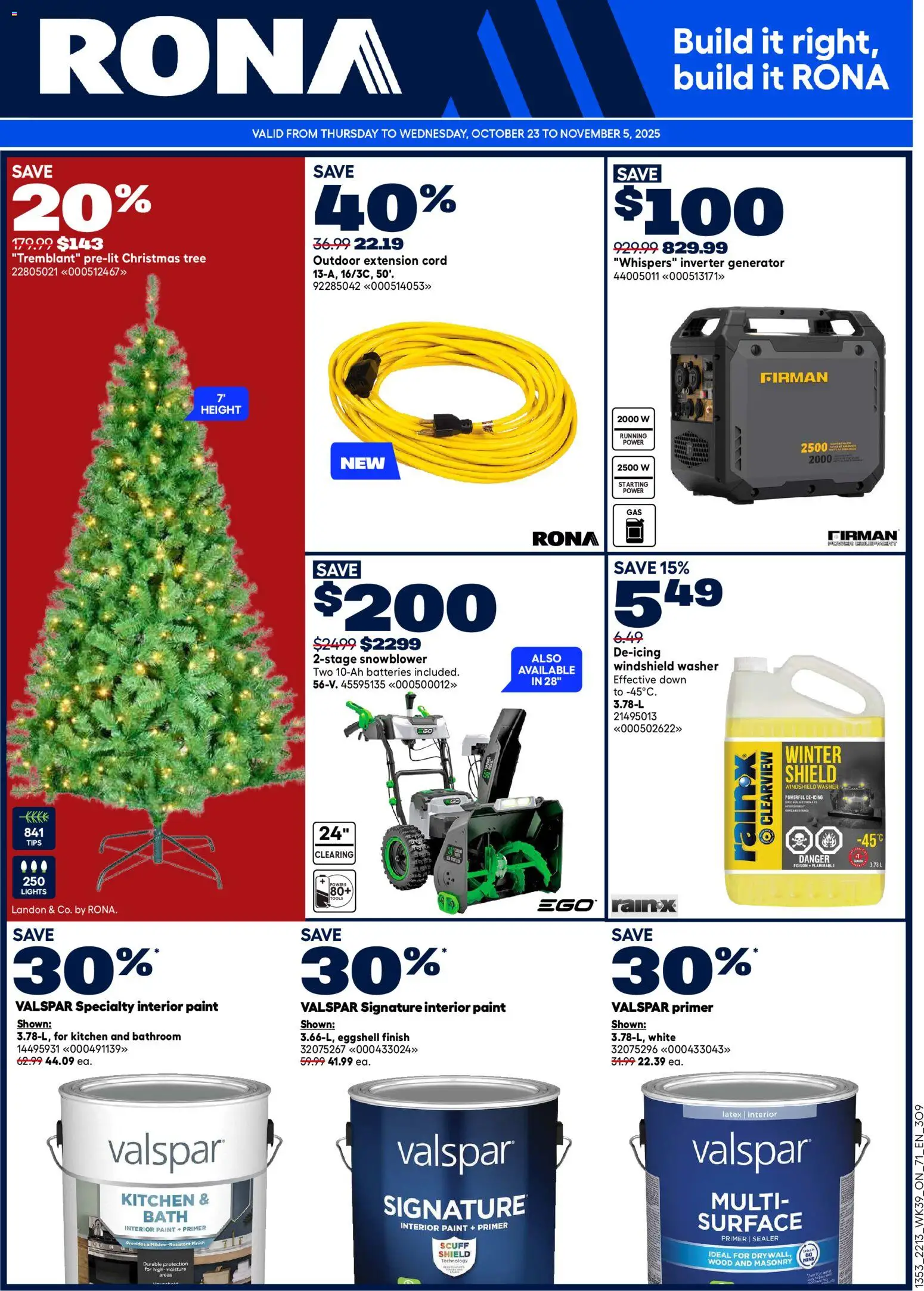 Rona weekly flyer / circulaire - page 1- valid from Oct 23, 2025